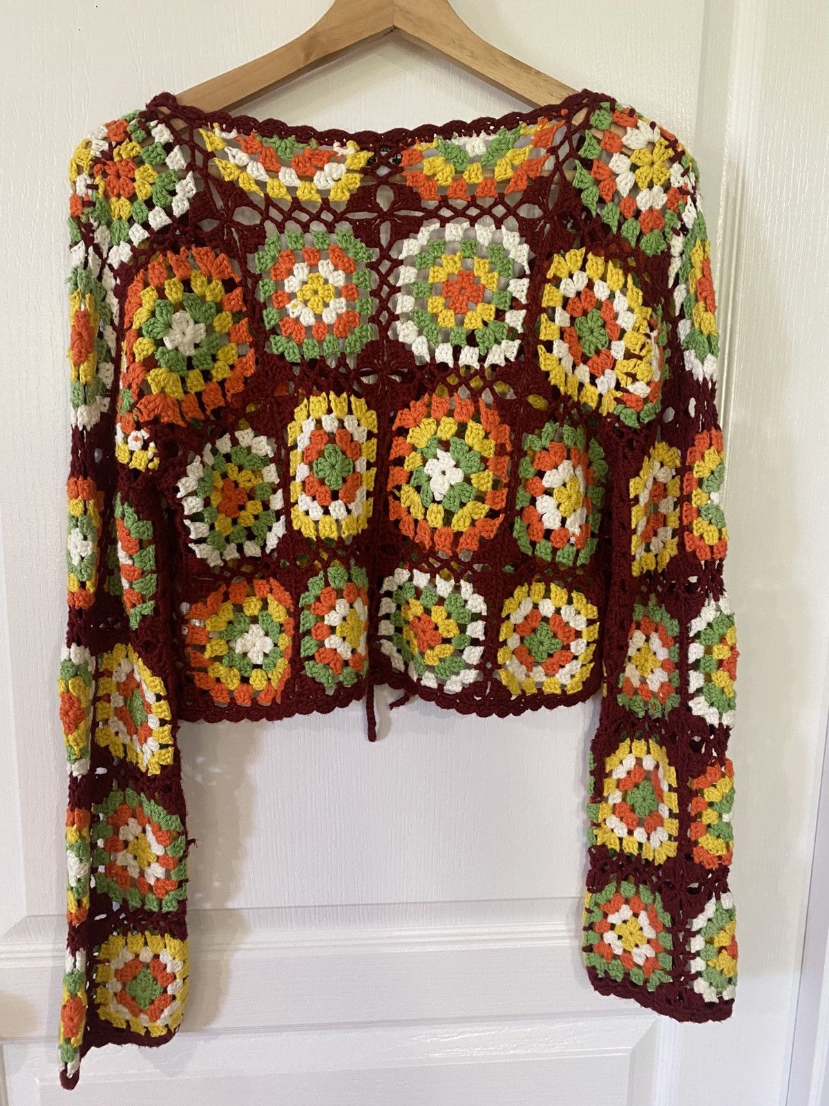 Other Crochet Vintage Long Sleeve Crop Top Size S / US 4 / IT 40 - 2 Thumbnail