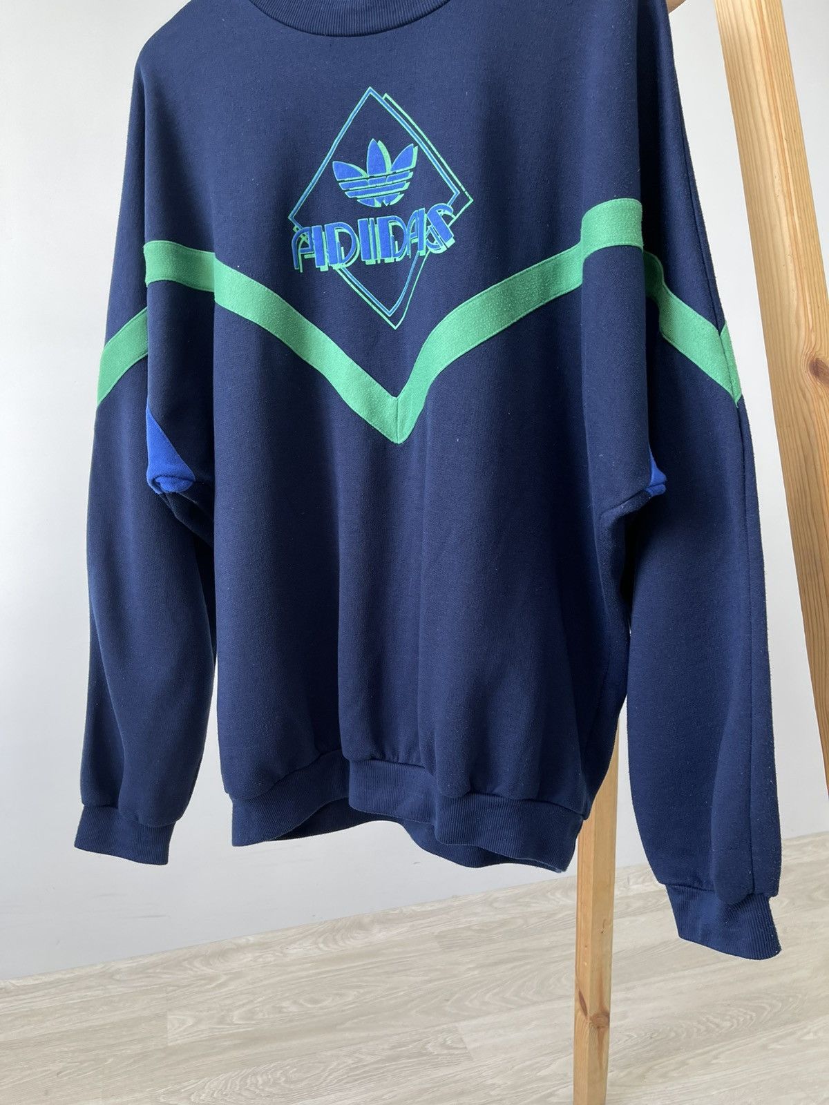Adidas Vintage Rare Adidas Oversized Crewneck Big Logo Sweatshirt Size US XL / EU 56 / 4 - 9 Thumbnail