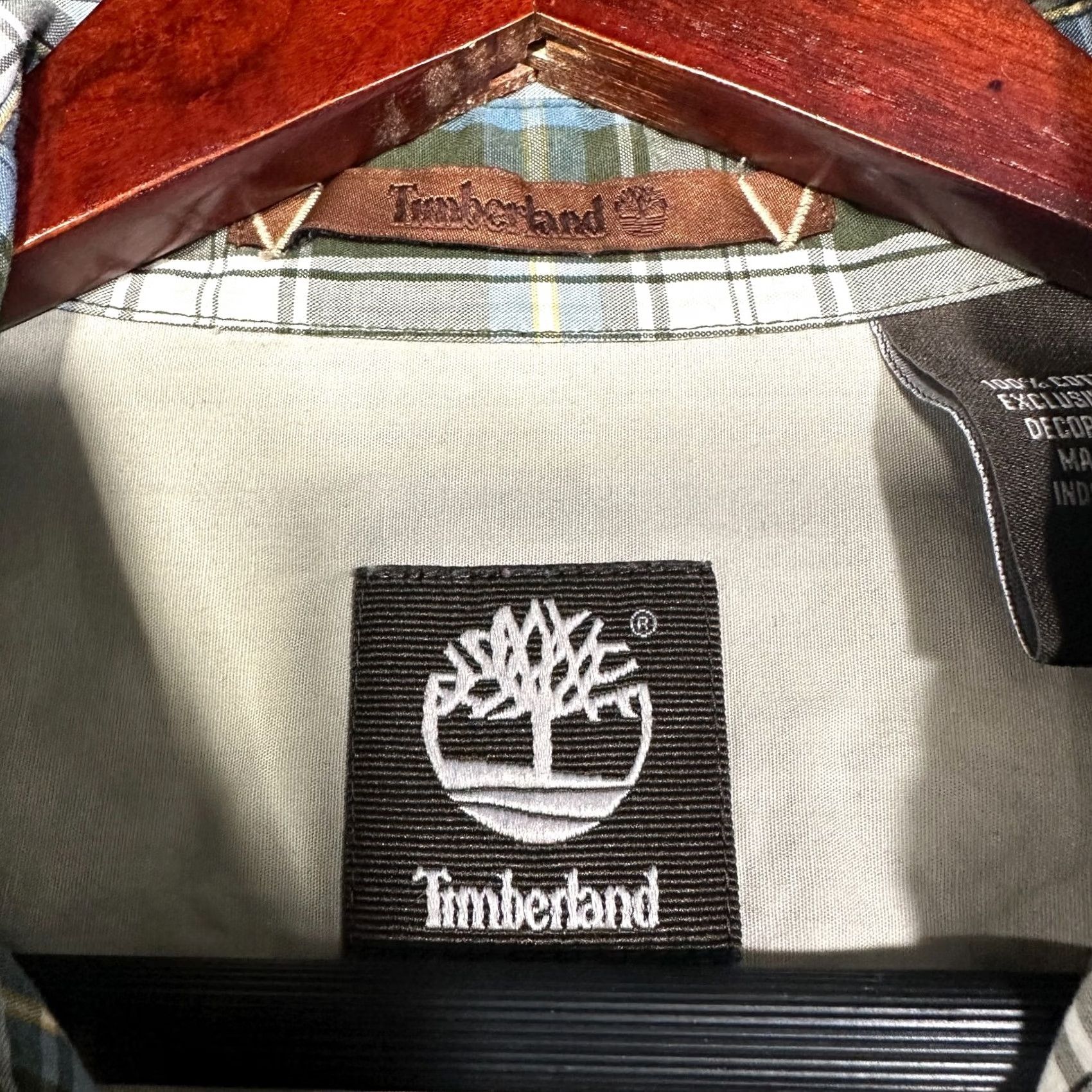 Timberland Timberland Shirt Mens M Green Cotton Plaid Button Up Pocket Long Sleeve Size US M / EU 48-50 / 2 - 6 Thumbnail