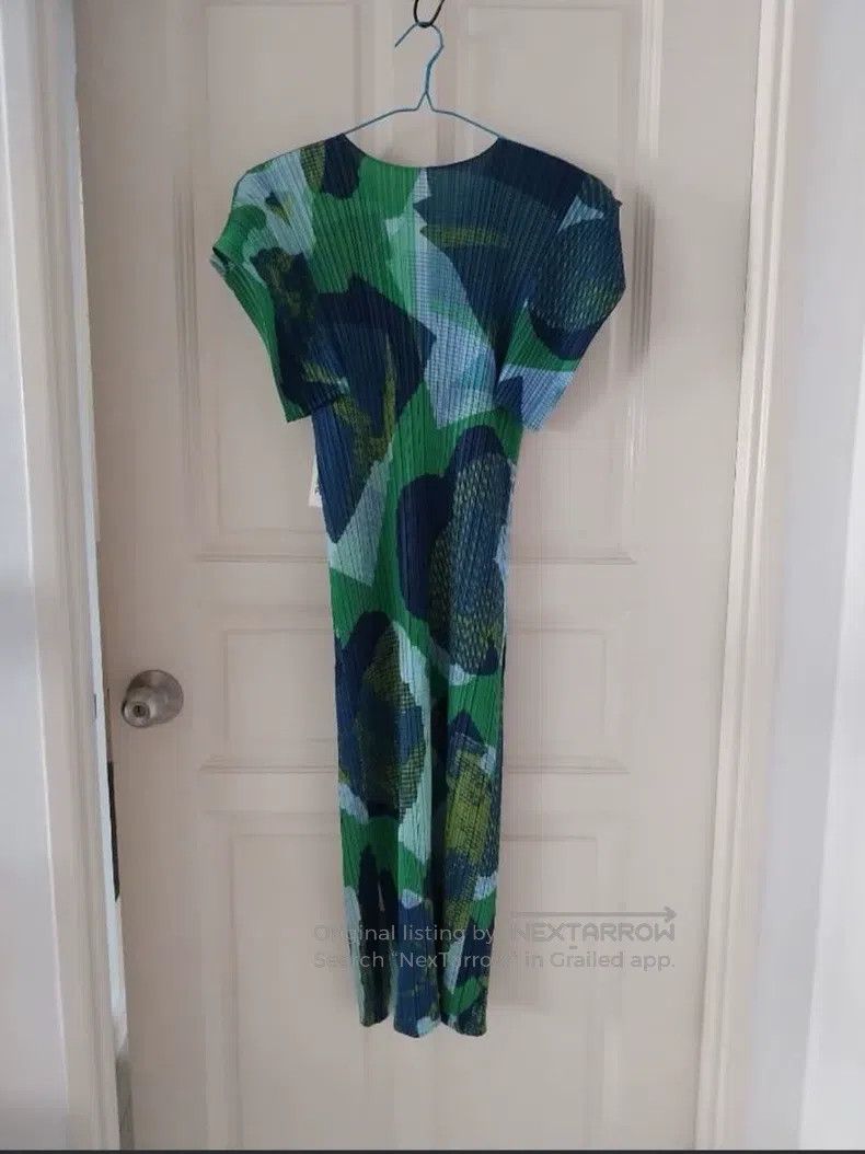 Issey Miyake Issey Miyake Green Dress Size L / US 10 / IT 46 - 3 Thumbnail