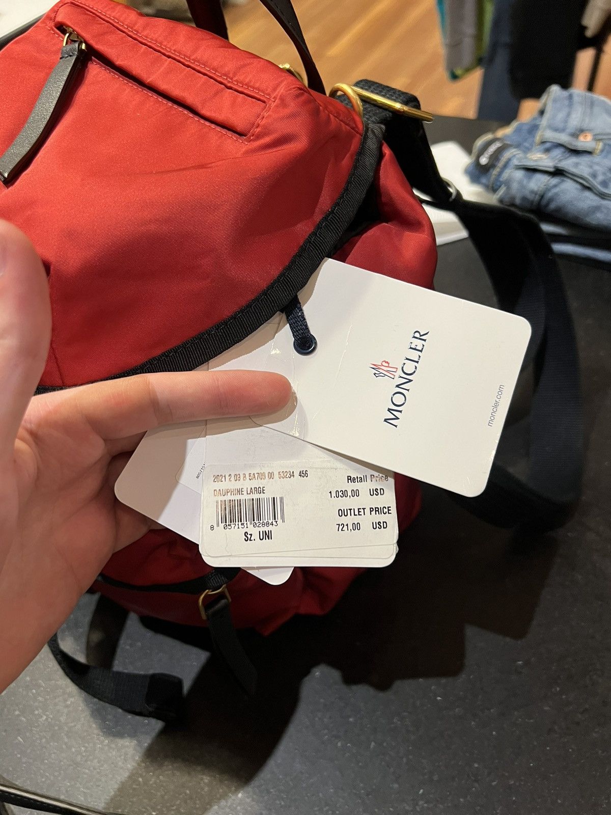 Moncler Moncler Dauphine Large Backpack red brand new Size ONE SIZE - 5 Thumbnail