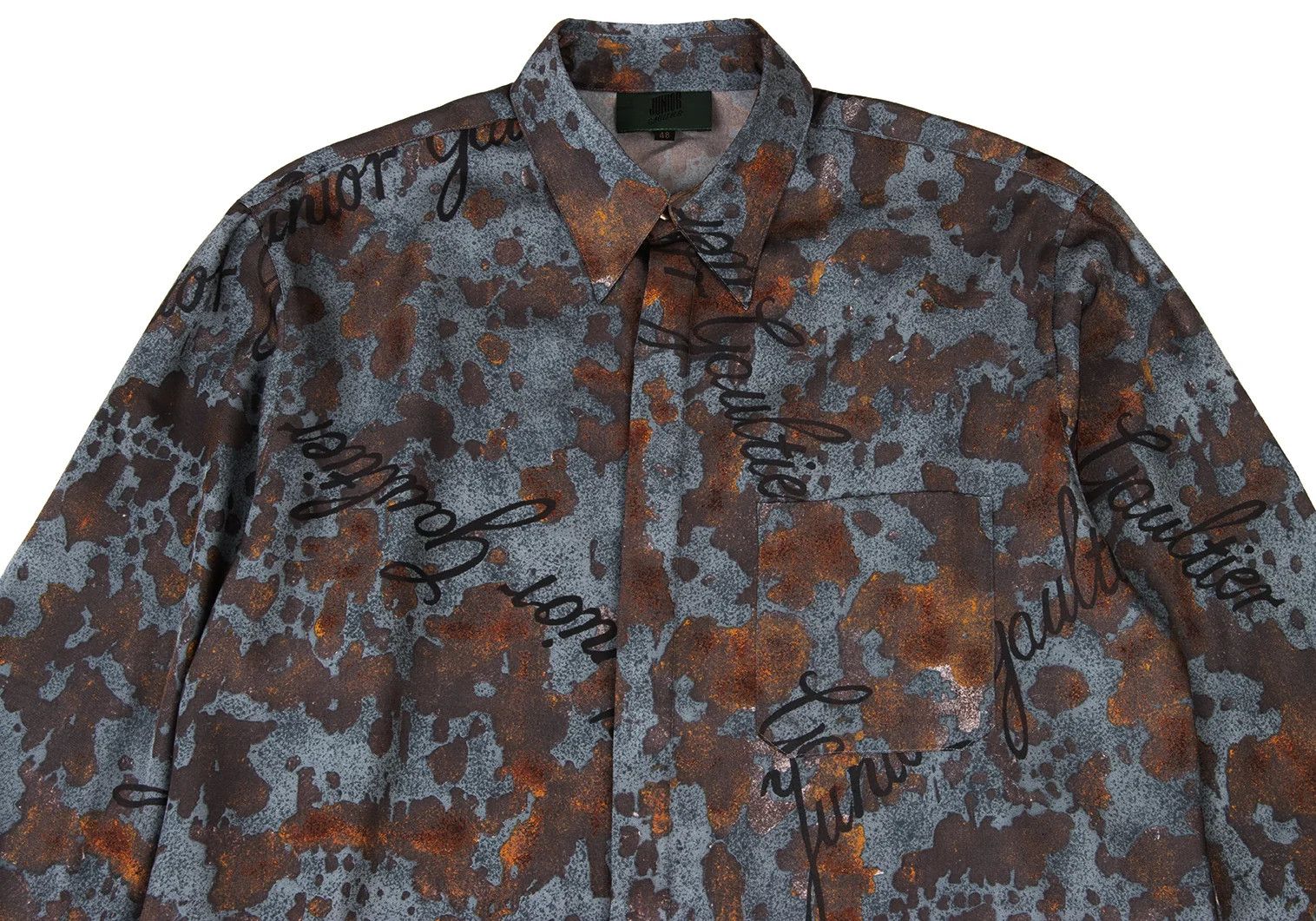 Jean Paul Gaultier Junior Printed Logo Shirt in Blue and Brown Size US M / EU 48-50 / 2 - 2 Thumbnail