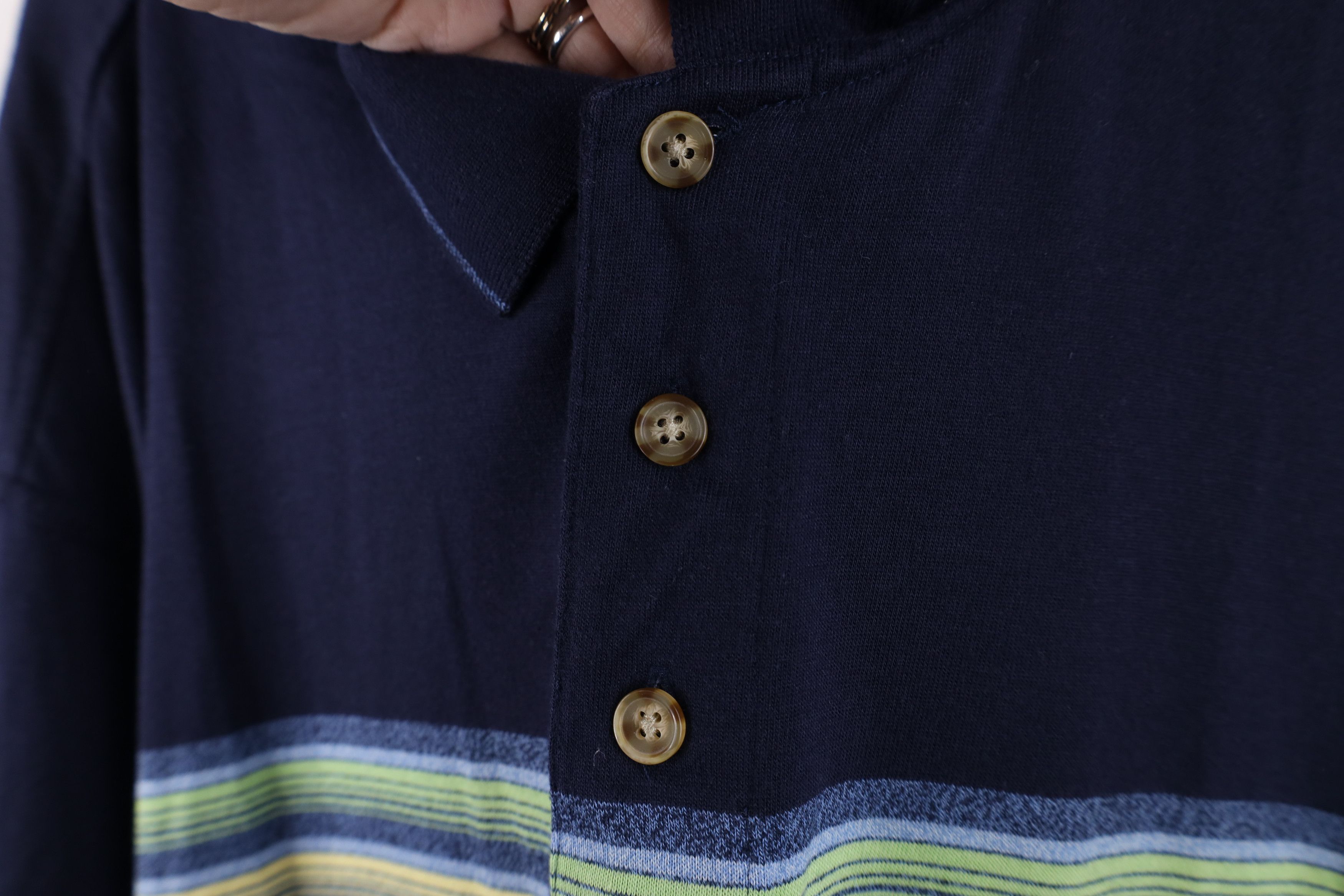 Vintage Vintage 90s Streetwear Striped Knit Collared Golf Polo Shirt Size US XXL / EU 58 / 5 - 5 Thumbnail
