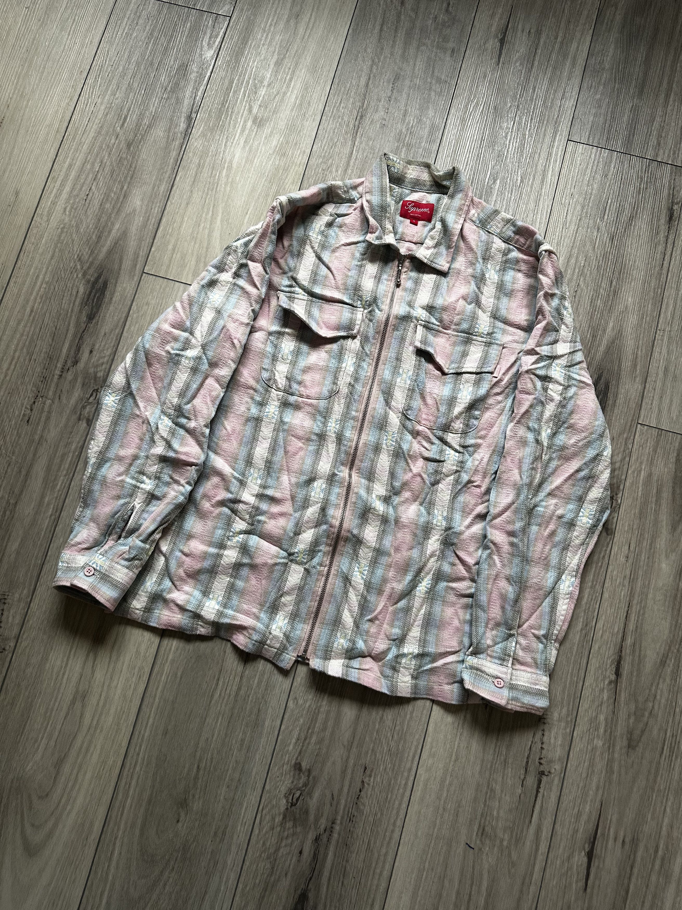 Supreme Supreme FW 2017 Plaid Flannel Zip Up Shirt Size US L / EU 52-54 / 3 - 3 Thumbnail