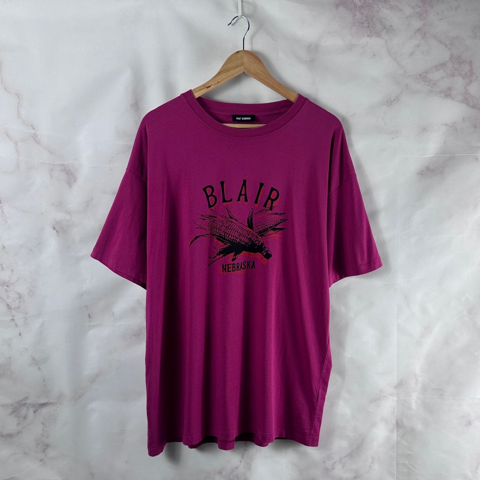 Raf Simons F/W21 Pink Blair Nebraska Tee Size US XL / EU 56 / 4 - 1 Thumbnail