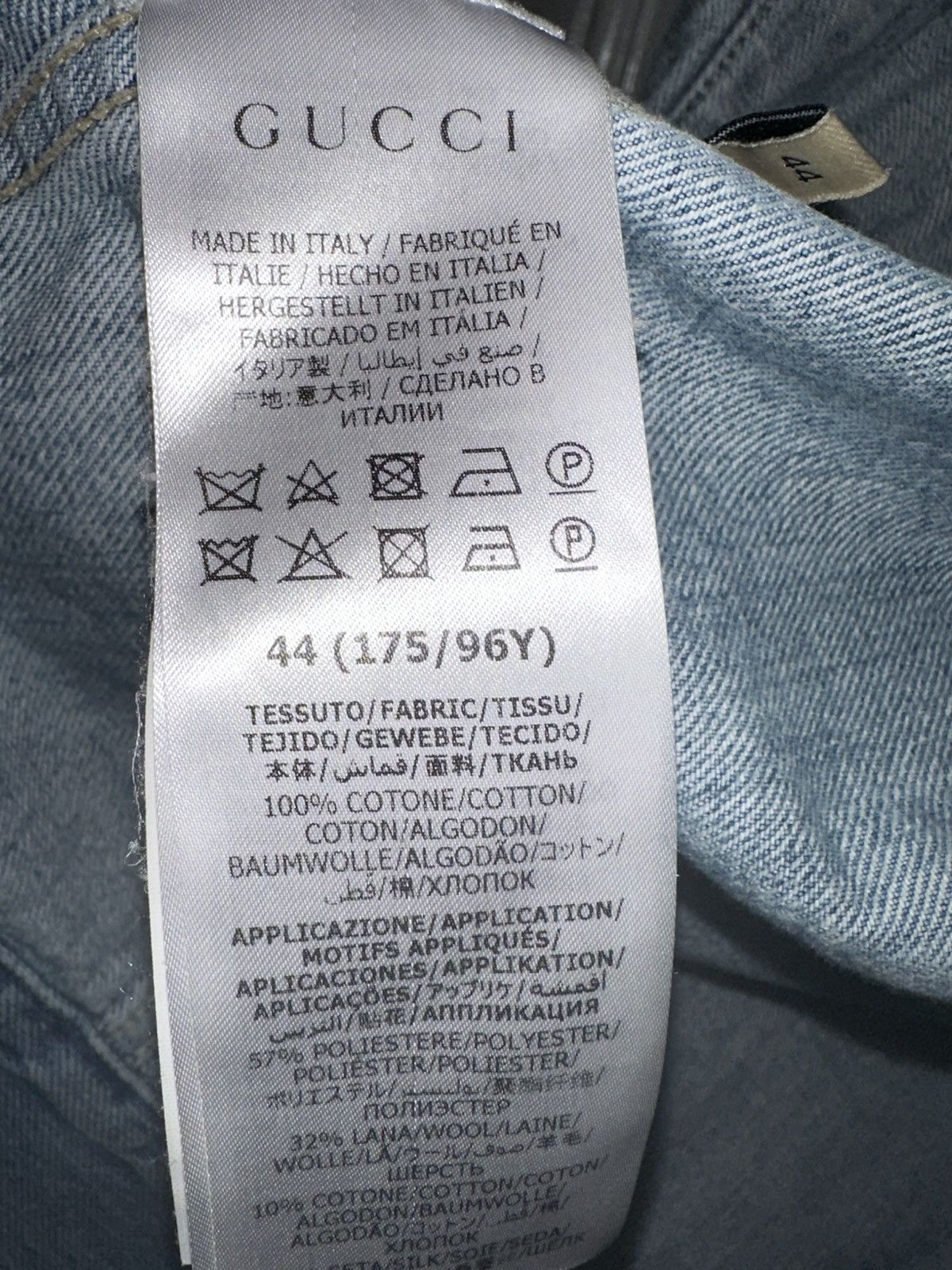 Gucci Authentic Gucci embroidered Cat Denim Jacket Size 44/Medium Size M / US 6-8 / IT 42-44 - 5 Thumbnail