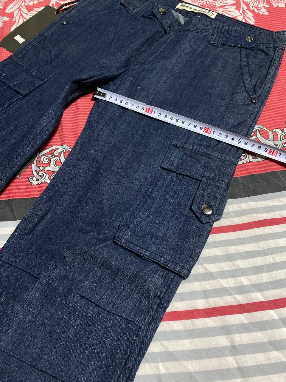 Japanese Brand Crazy Crash Dirty Baggy Faded Jean Japan Avant Garde Style Size US 29 - 12 Thumbnail