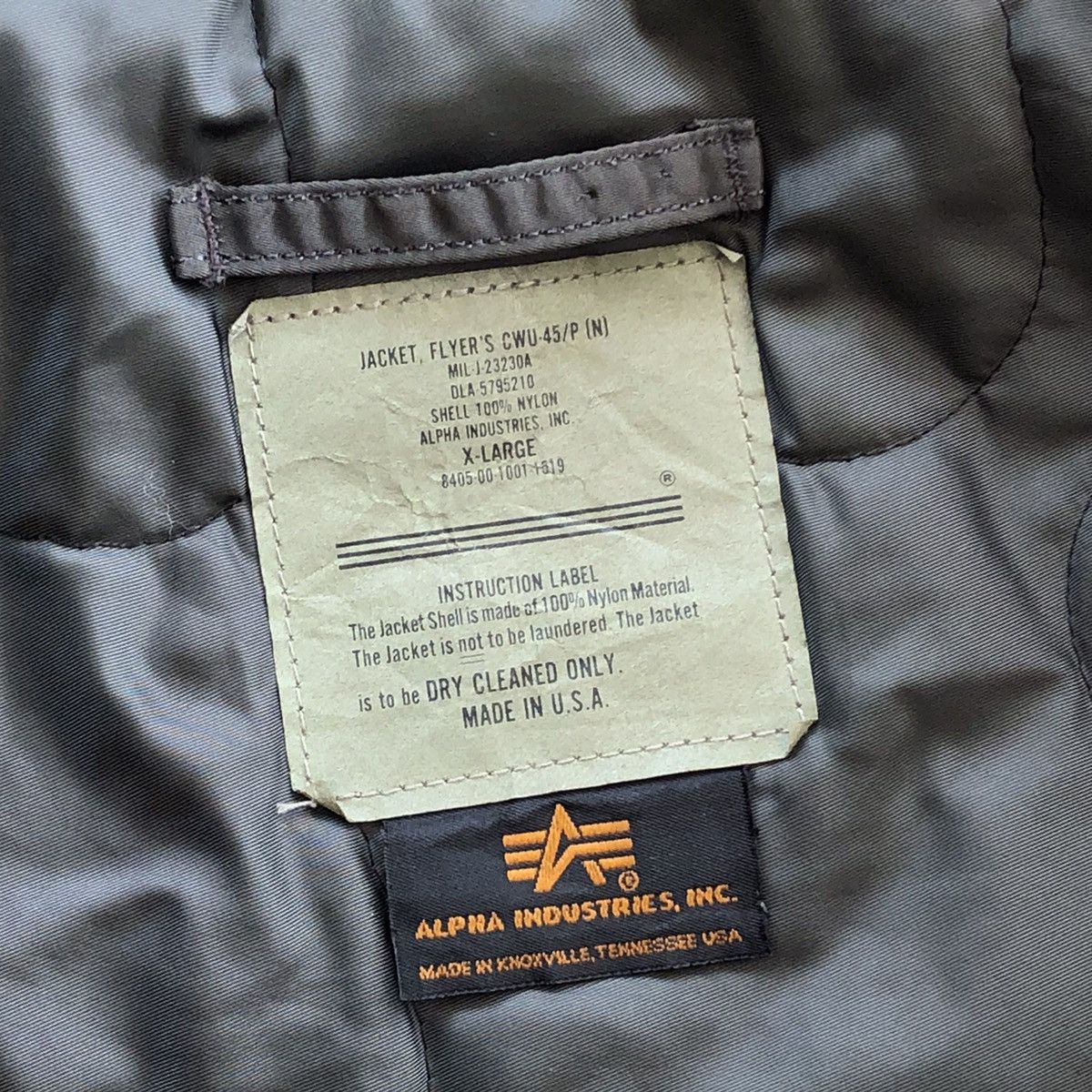 Alpha Industries Vintage ALPHA INDUSTRIES CWU-45 Bomber Jacket Size US XL / EU 56 / 4 - 10 Thumbnail