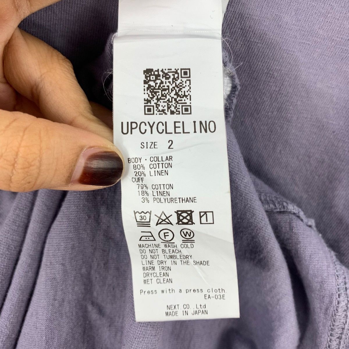 Japanese Brand UPCYCLELINO Japanese Brand Turtle Neck Plain Tshirt Size US XXL / EU 58 / 5 - 6 Thumbnail