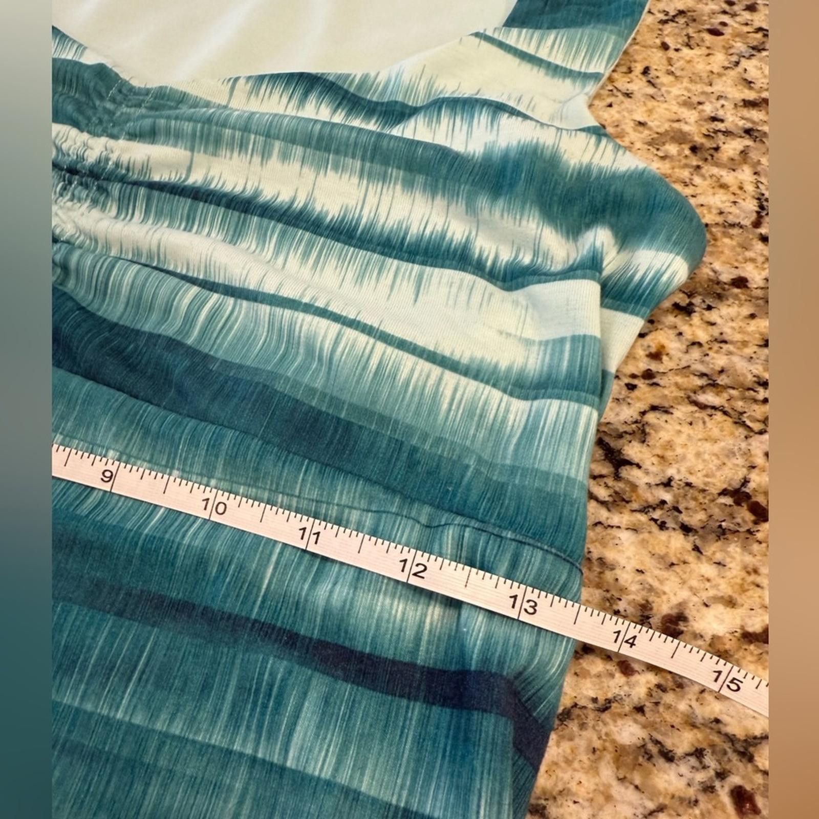 Prana Prana tie dyed stripe sleeveless midi dress green white XS Size XS / US 0-2 / IT 36-38 - 9 Thumbnail
