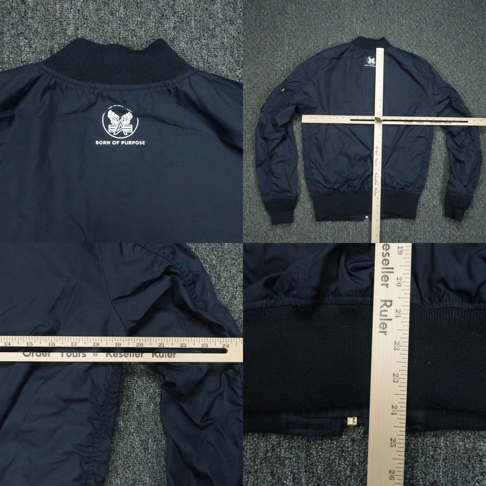 Alpha Industries Alpha Industries Jacket Mens XS Blue Bomber Full Zip Pockets Nylon Regular Vintage: No Size US XS / EU 42 / 0 - 8 Thumbnail