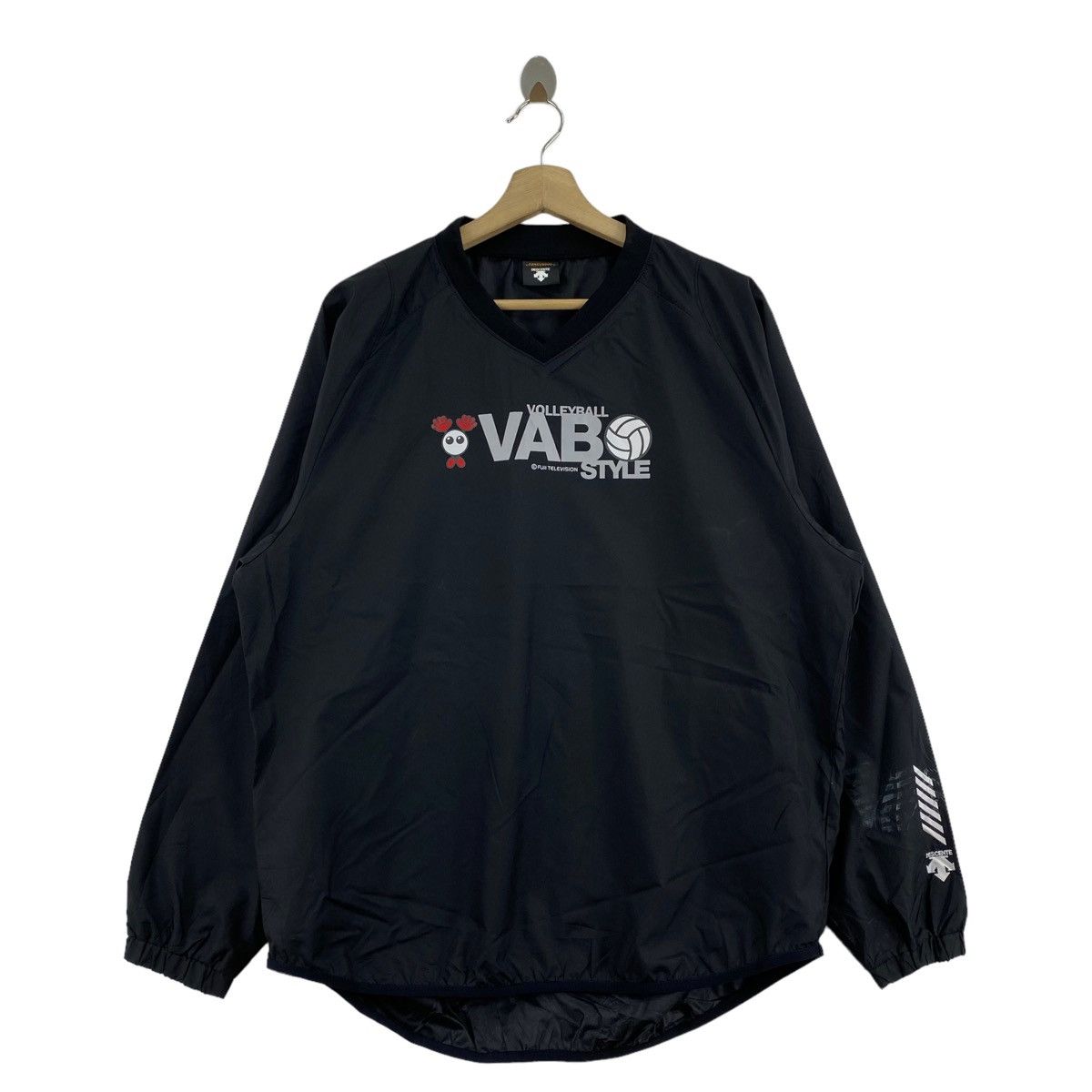 DESCENTE VAB STYLE Volleyball Brand Logo Print Black Long