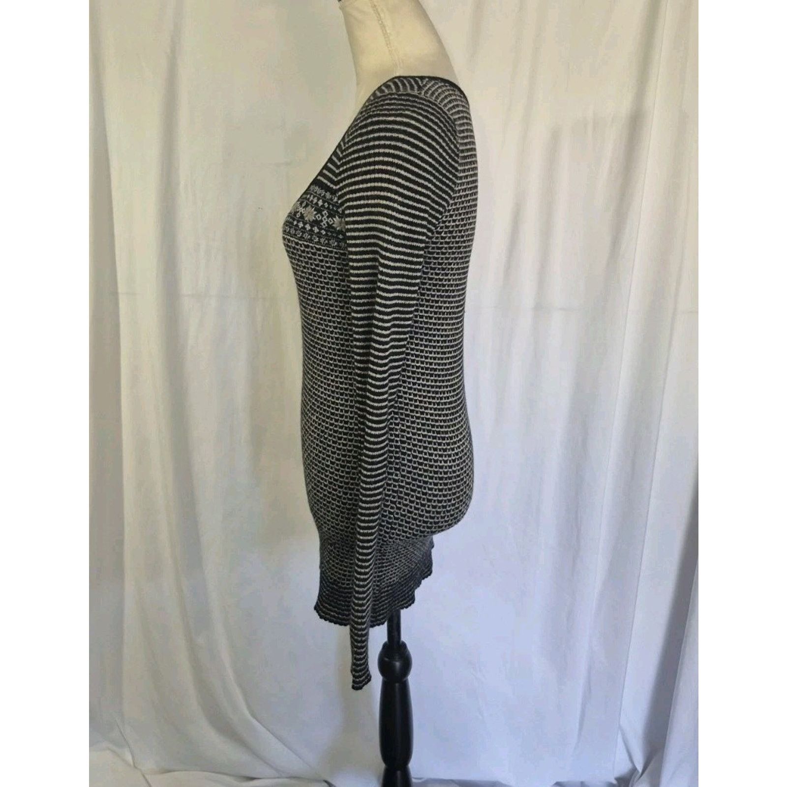 Free People Free People Y2K Women's Black Wool Blend Boho Sweater Large Size L / US 10 / IT 46 - 5 Thumbnail