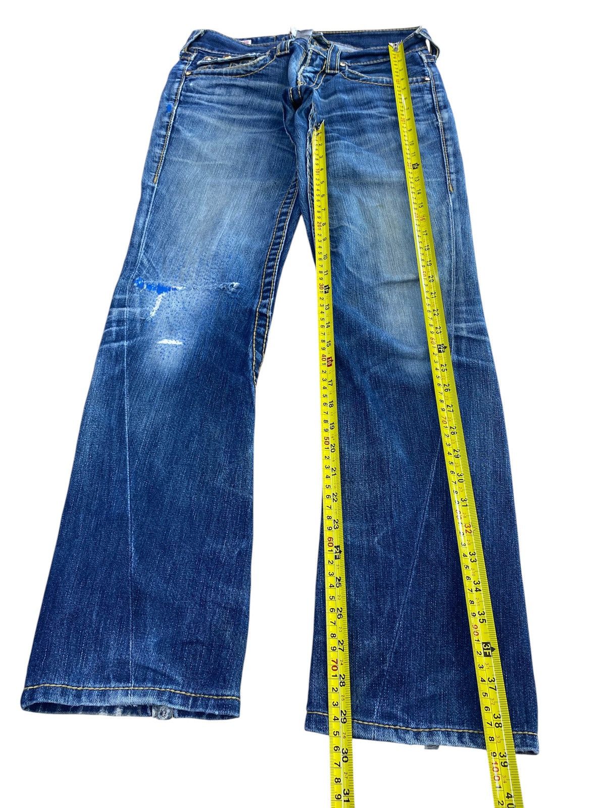True Religion True Religion Whiskers Faded Wash Style Twist Leg Jeans Size US 30 / EU 46 - 7 Thumbnail