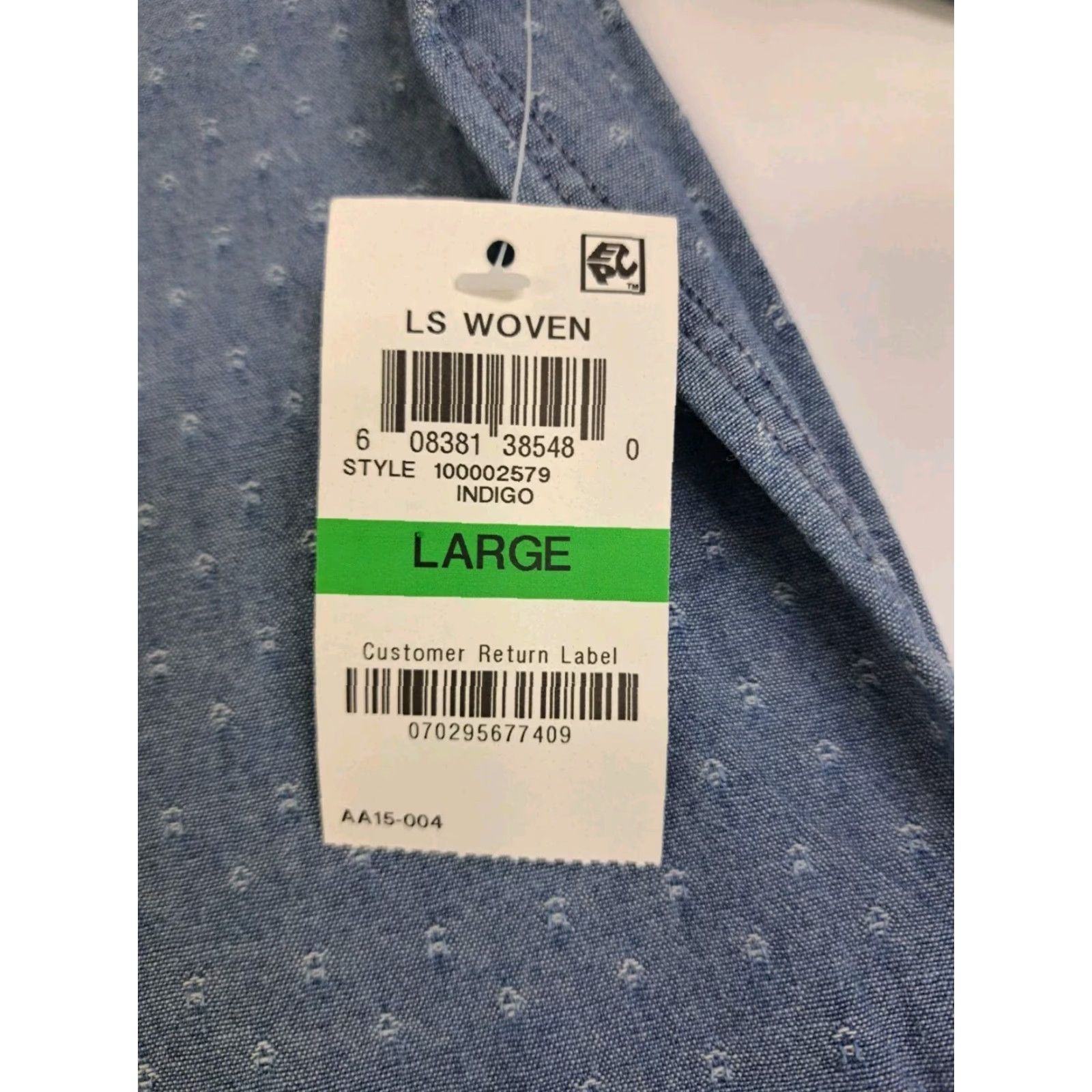 Vintage American Rag Shirt Mens Blue Long Sleeve Button-Up Size L Size US L / EU 52-54 / 3 - 4 Thumbnail
