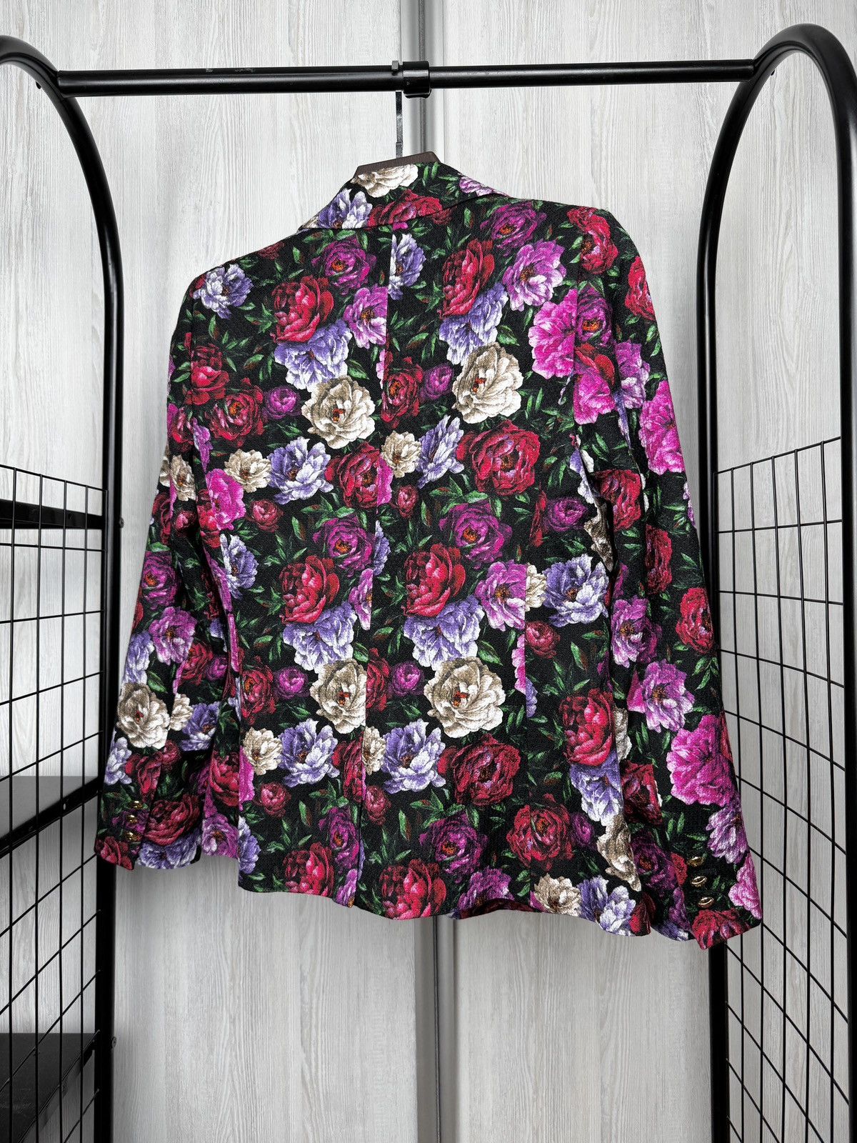 Escada Escada Dinavia Floral-print Hammered Cotton Viscose Jacket Size L / US 10 / IT 46 - 8 Thumbnail