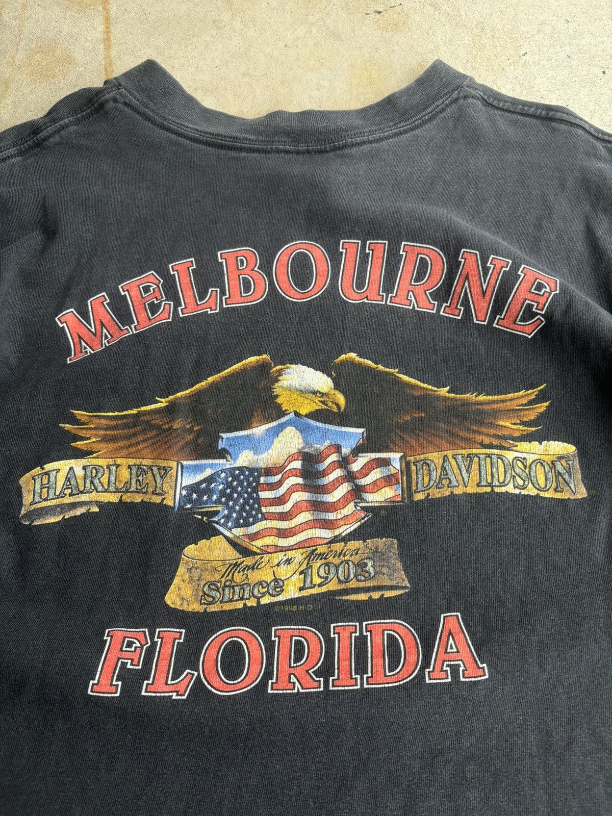 Harley Davidson × Vintage Crazy Vintage Harley Davidson Distressed Year 2000 3d Style Size US M / EU 48-50 / 2 - 5 Thumbnail