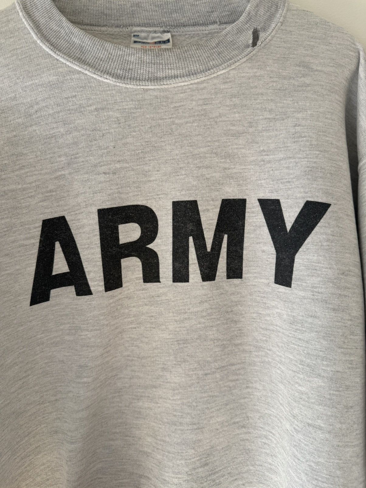 Vintage ARMY Grey Sweatshirt Size US M / EU 48-50 / 2 - 2 Thumbnail