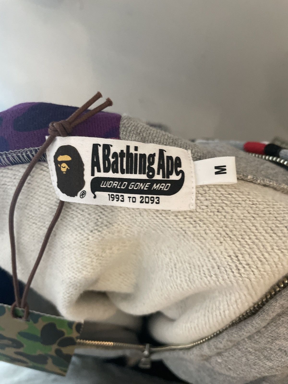 Bape Bape Two Tone Zip Hoodie Grey/Purple M Size US M / EU 48-50 / 2 - 6 Thumbnail