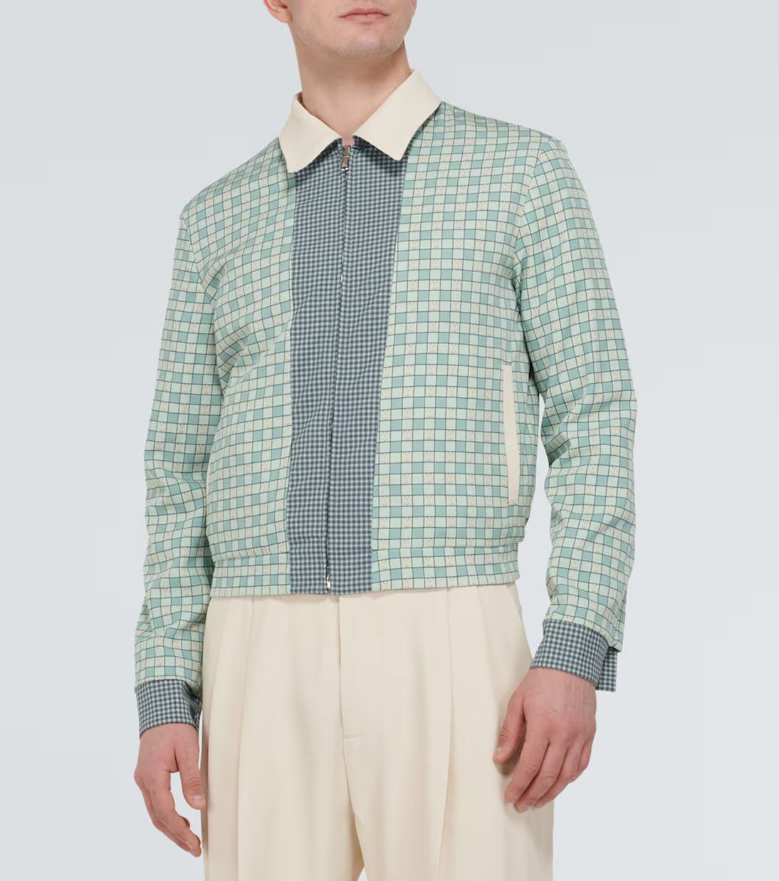 Amiri o1y0525 Logo Reversible Jacket in Sage Green Size US M / EU 48-50 / 2 - 5 Thumbnail
