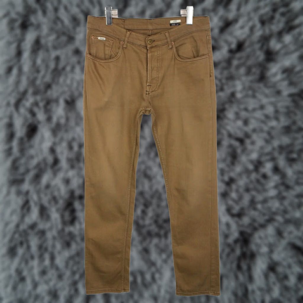Emmett EMMETT Joe Jeans Men's Slim Fit Button Fly Logo Pockets Brown W34 Size US 34 / EU 50 - 1 Thumbnail