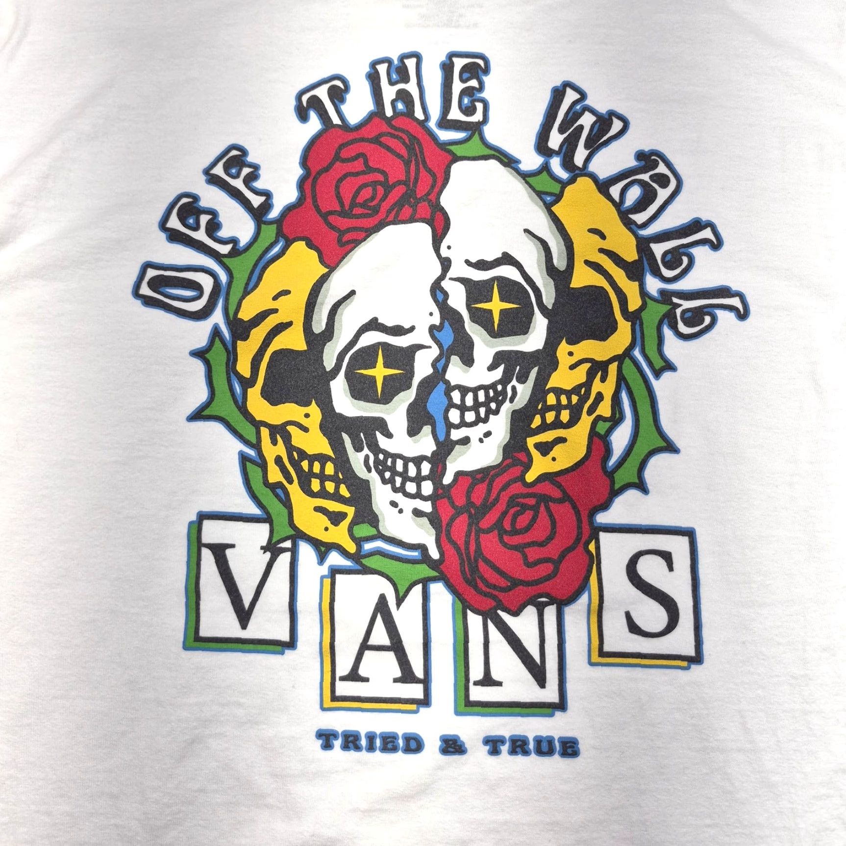Vans **Off The Wall Skull Rose Vans Mens White Medium Graphic Tee** User: **White Medium Off The Wall Skull Rose Vans Mens Graphic Tee** Size US M / EU 48-50 / 2 - 2 Thumbnail