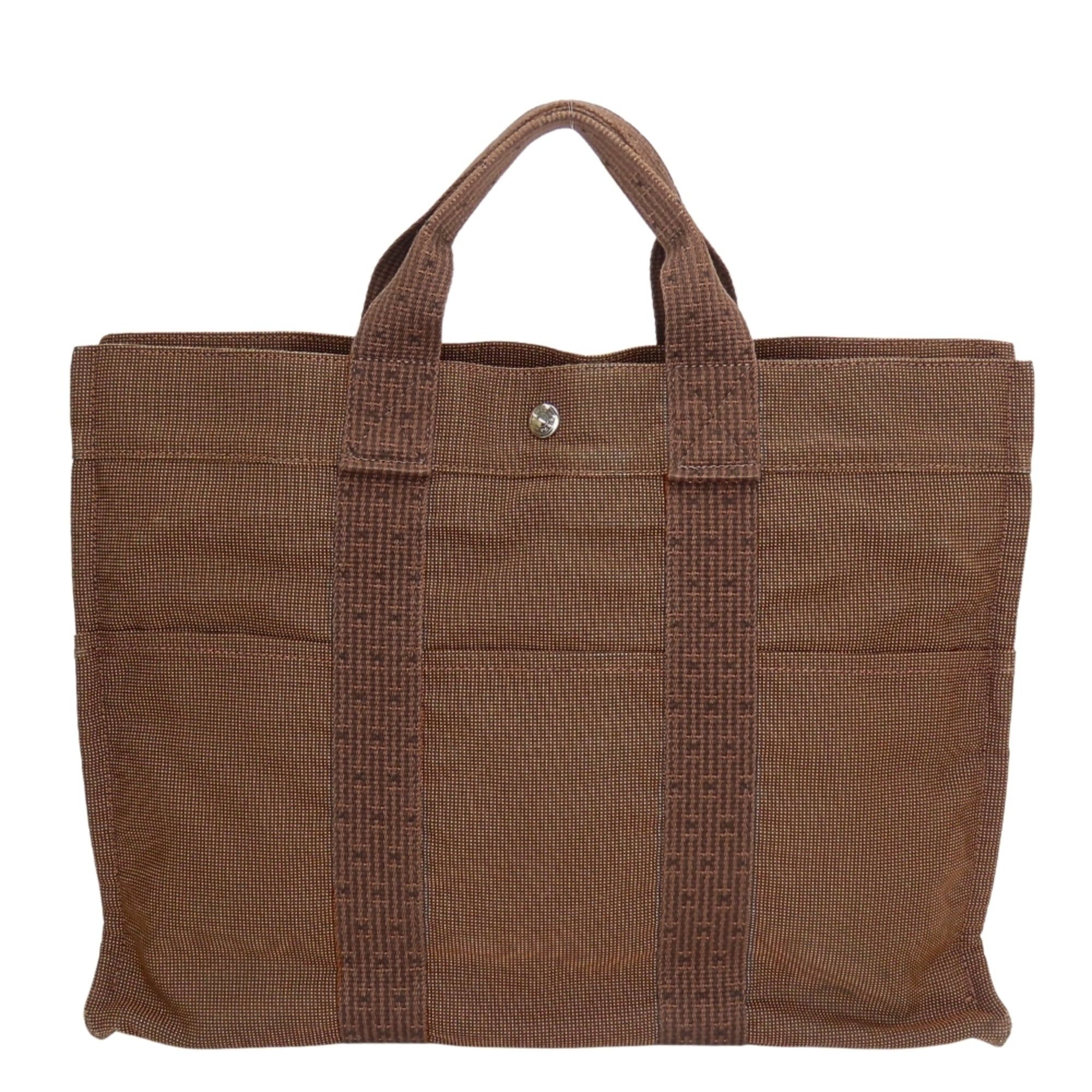 Hermes Hermes Tote Bag, Herline MM, Polyester/Polyamide, Brown, Vintage Hardware, Women's/Men's Size ONE SIZE - 1 Thumbnail