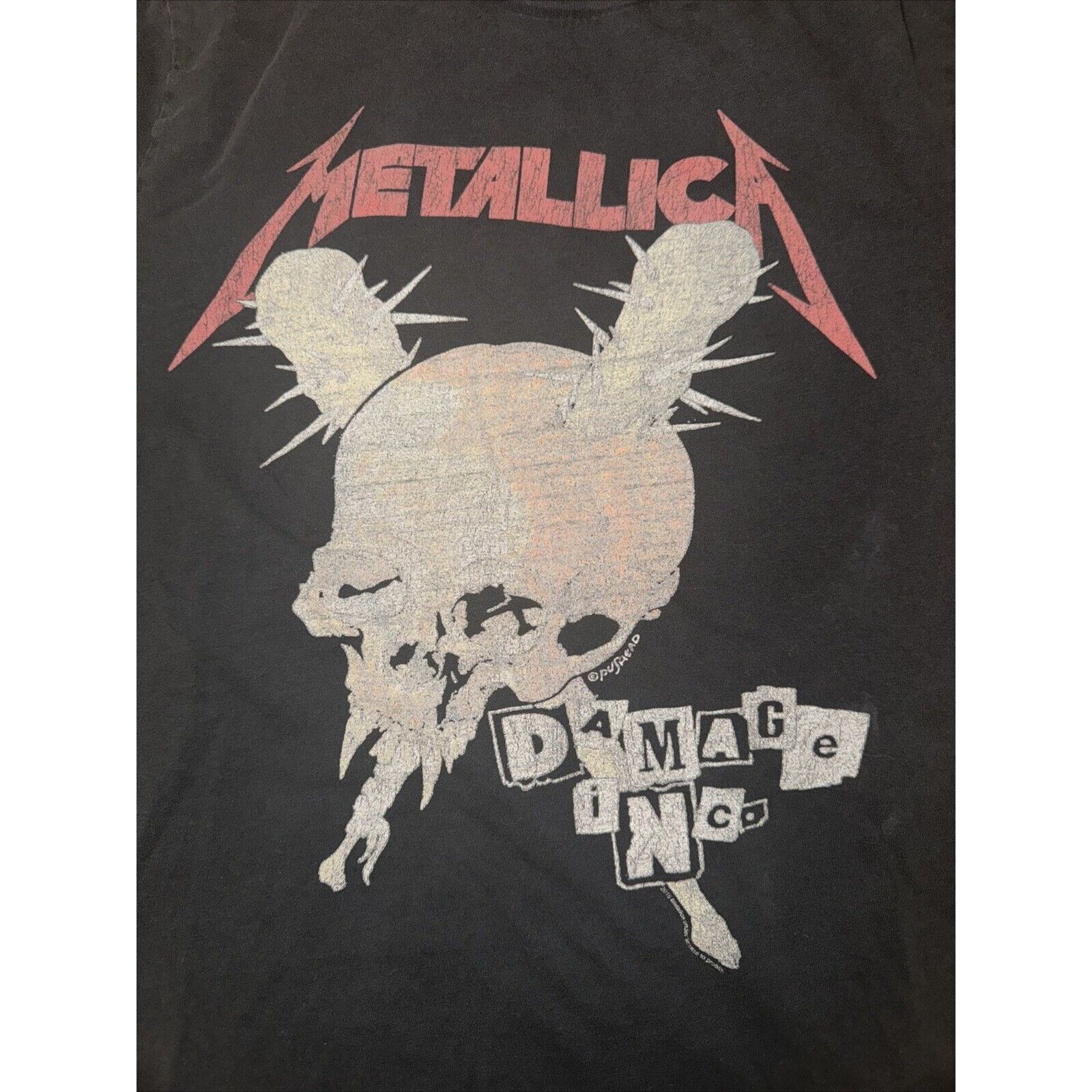 Band Tees × Metallica × Vintage Metallica Pusshead T-Shirt Black XS 16x25 Black Reprint Size US XS / EU 42 / 0 - 2 Thumbnail