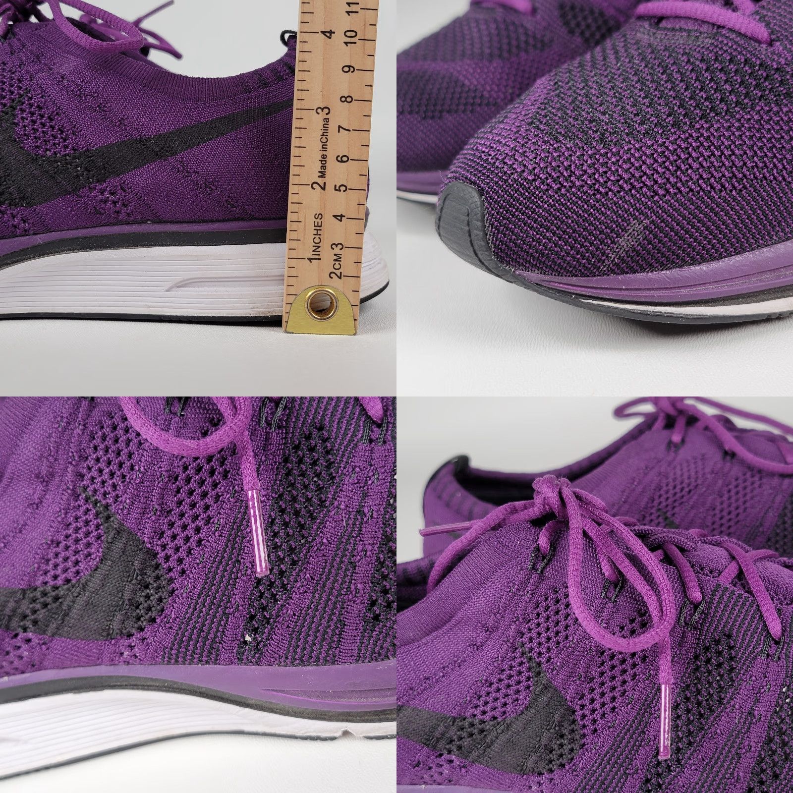 Nike VINTAGE Nike Flyknit Racer Trainer Night Purple AH8396-500 Mens Size 12 Rare Size ONE SIZE - 8 Thumbnail