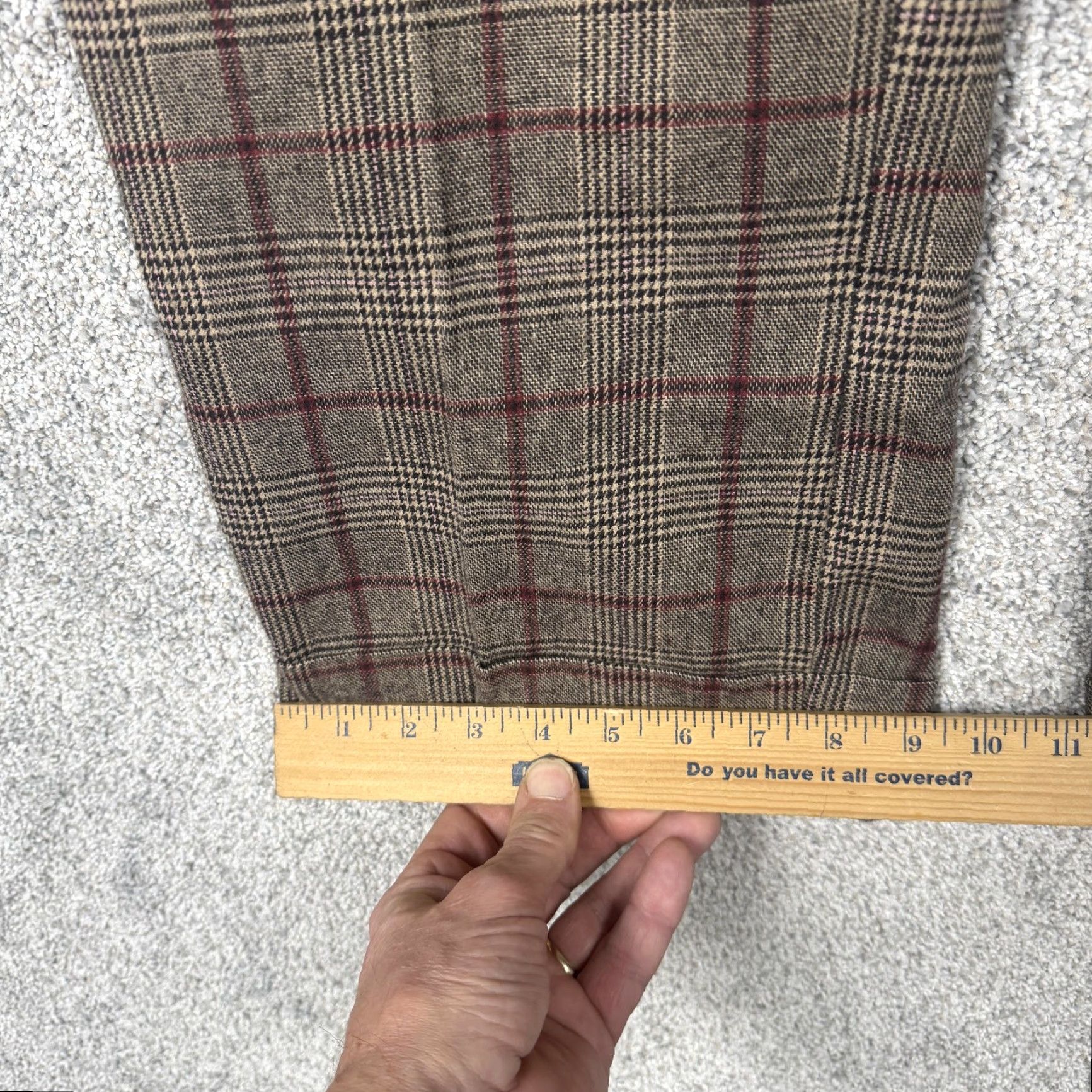 Vintage New York & Company Pants 16 38x23 Brown Plaid Crop Office Preppy Dark Academia Size 38" / US 16 / IT 52 - 3 Thumbnail