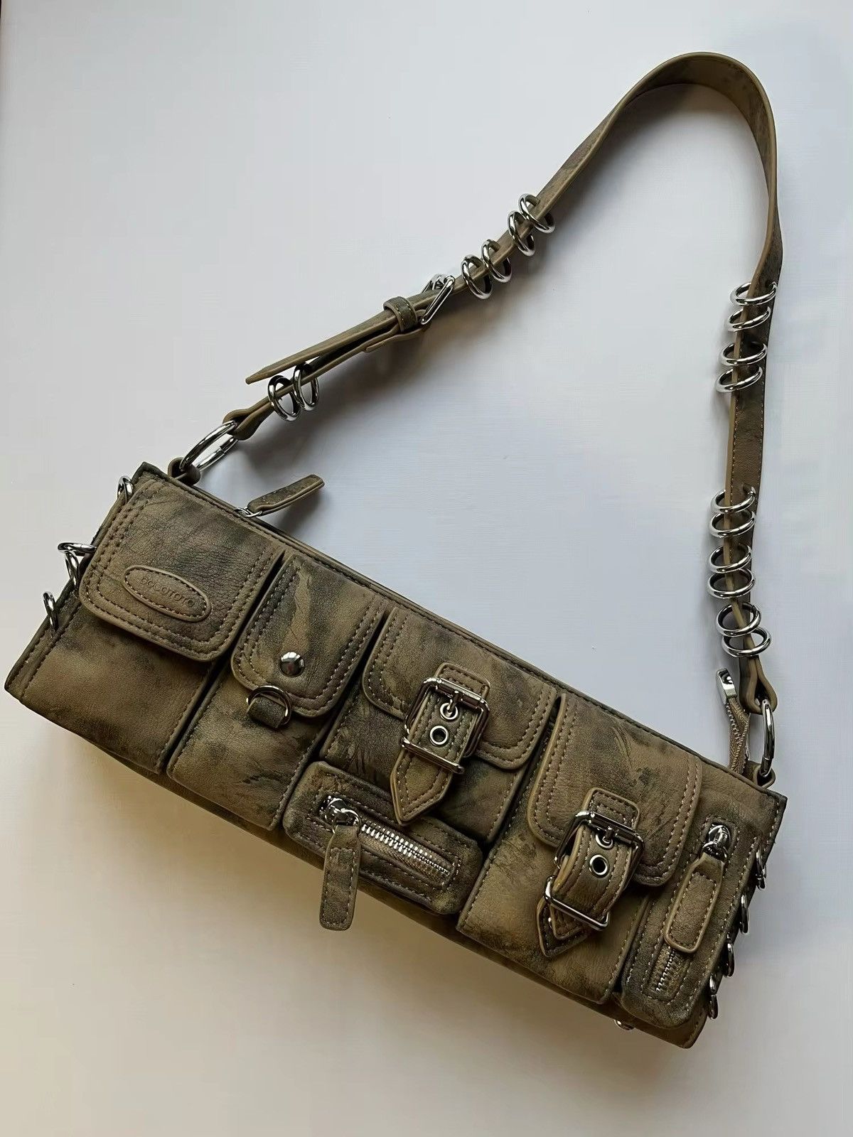 Japanese Brand Women Half-moon Leather Hasp Shoulder Crossbody Bag Size ONE SIZE - 6 Thumbnail