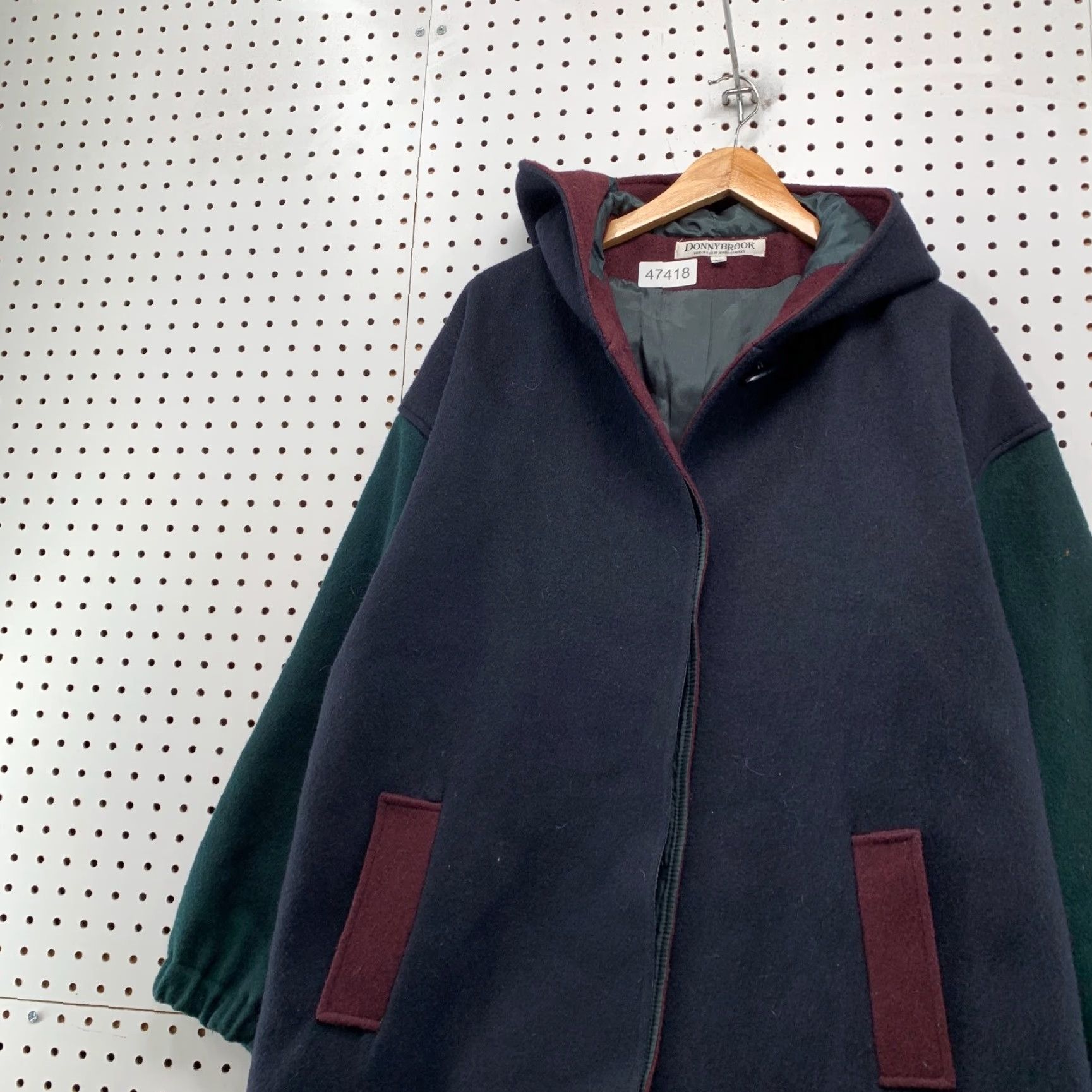 Vintage VINTAGE Donnybrook Wool Hooded Overcoat Womens 16W Blue Heavyweight USA Jacket Size XXL / US 16-18 / IT 52-54 - 6 Thumbnail
