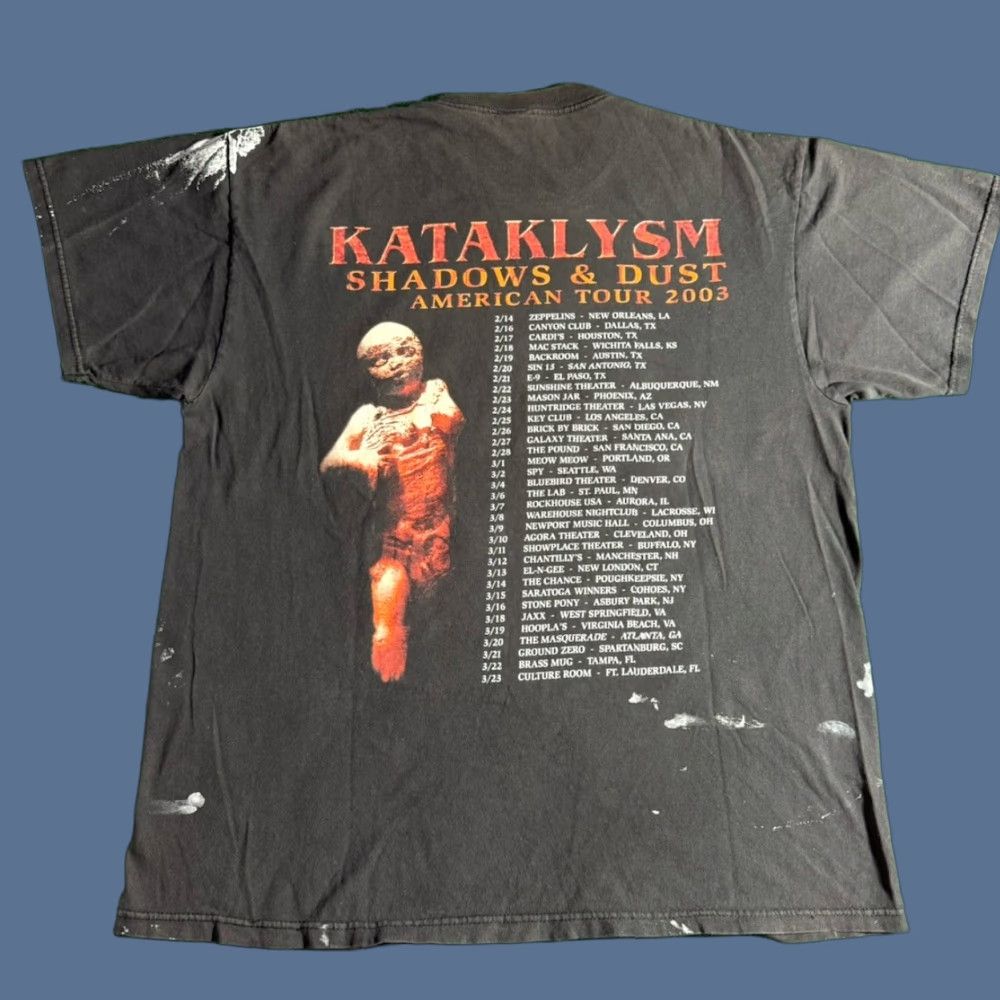 Delta VINTAGE Kataklysm Shadows and Dust 2003 T-Shirt XL Black Unisex Short Sleeve Graphic Tee 2003 Death Metal, Delta Size US XL / EU 56 / 4 - 1 Thumbnail