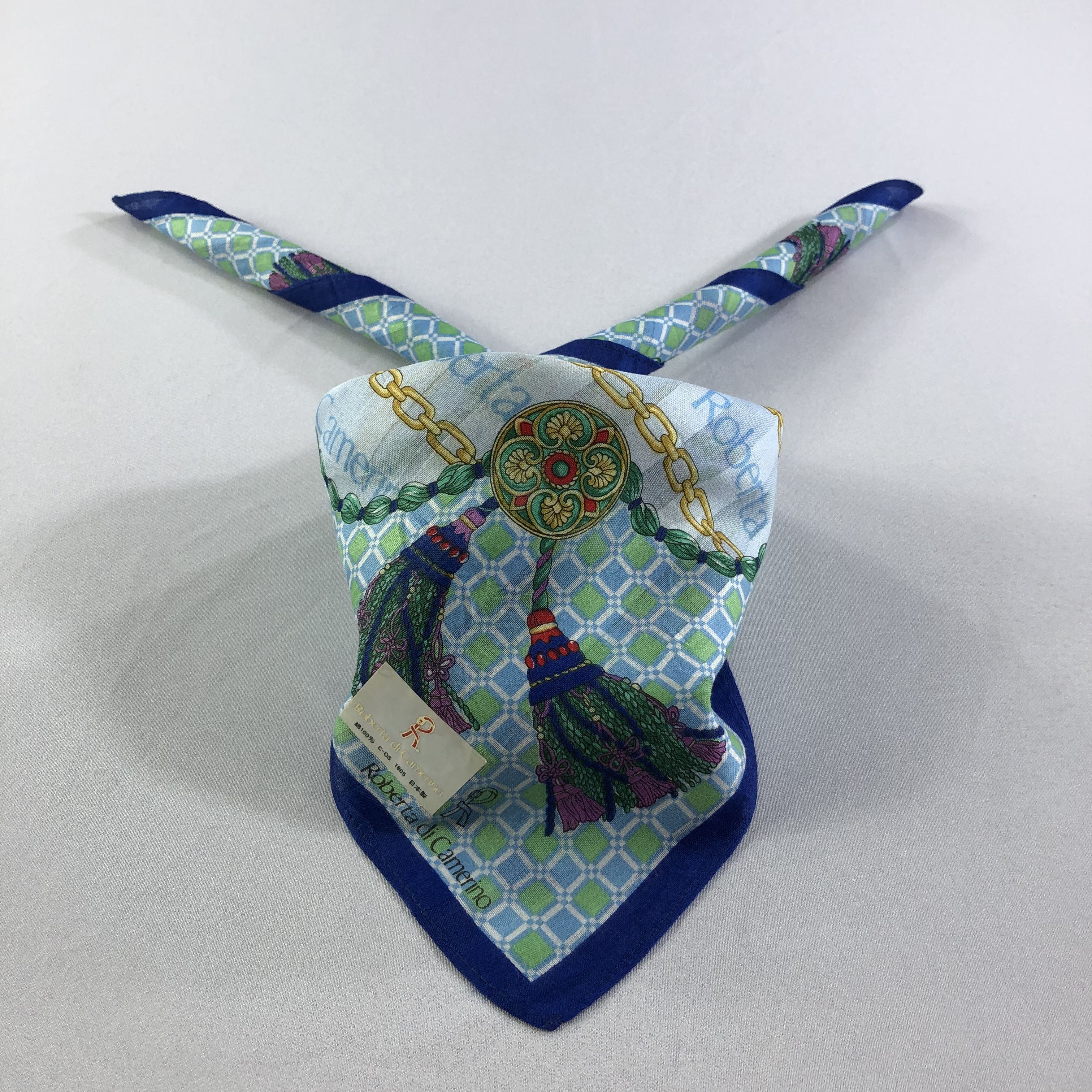 Roberta di Camerino × Vintage Roberta di Camerino Handkerchief Neckerchief Bandana H2132 Size ONE SIZE - 1 Thumbnail