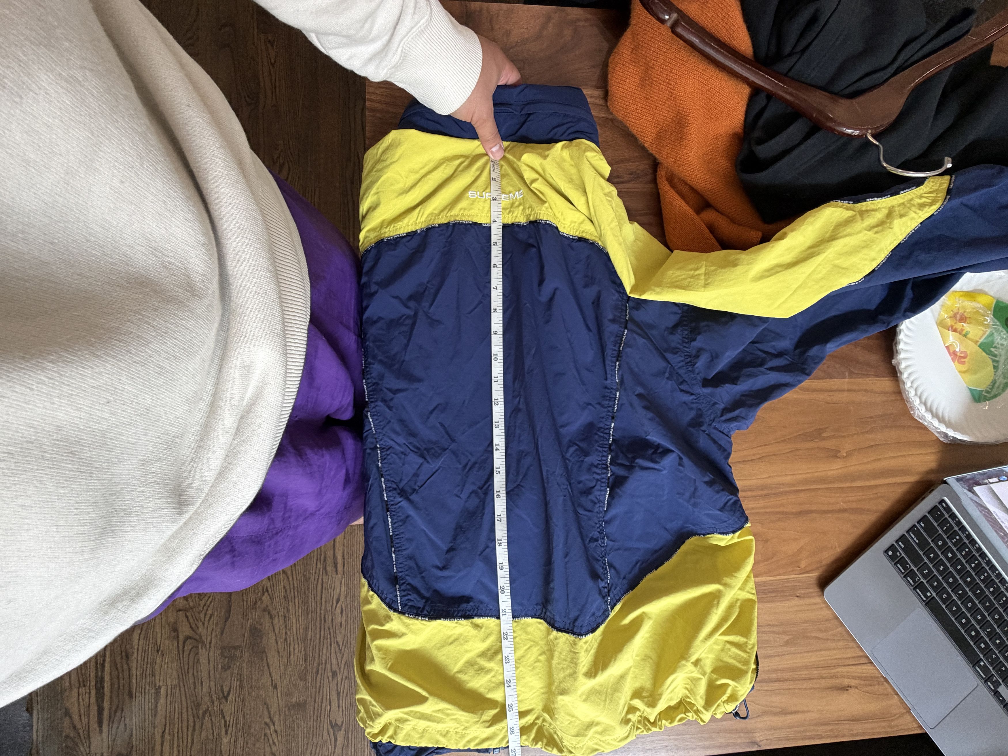 Supreme Supreme Logo Piping Hooded Track Jacket 'Navy' Large Size US L / EU 52-54 / 3 - 6 Thumbnail