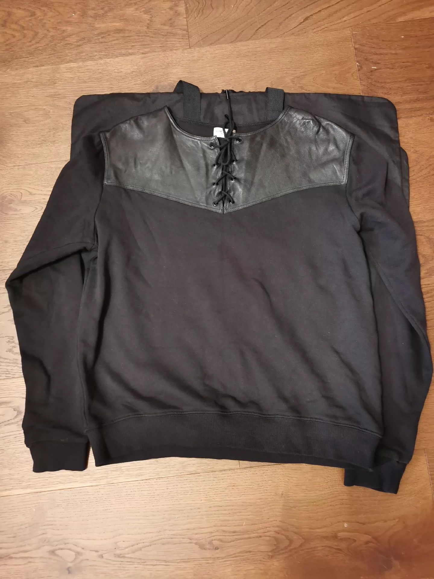 Saint Laurent Paris Saint Laurent Paris Lamb patchwork hoodie Size US XL / EU 56 / 4 - 1 Thumbnail