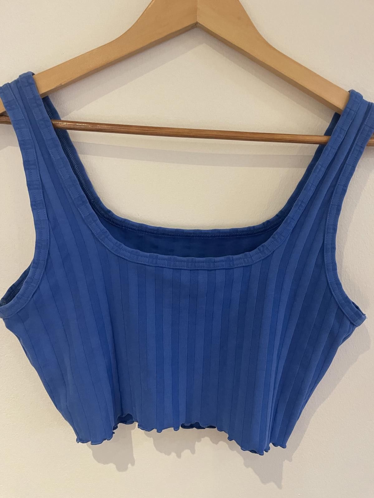 Designer Aerie Offline blue cropped tank Size L / US 10 / IT 46 - 3 Thumbnail