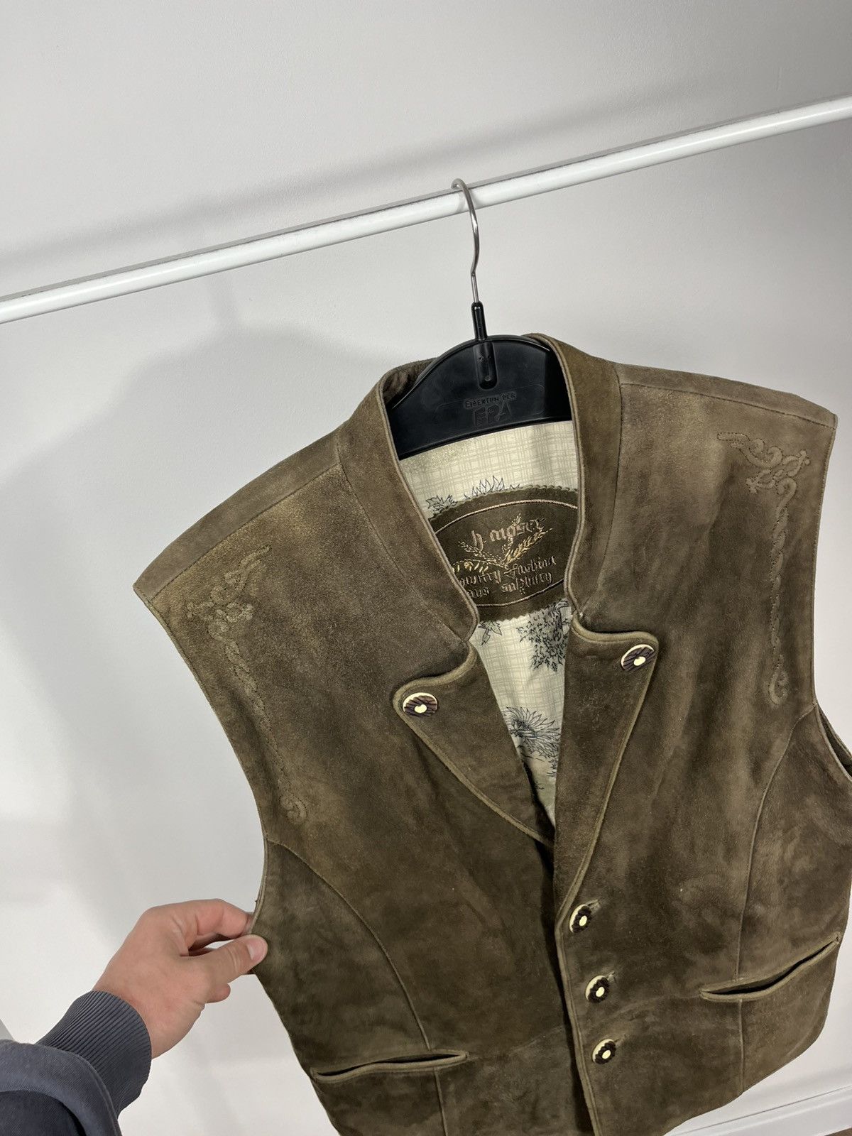 Other Vintage Distressed Leather Vest Brown Western Biker Men 50 Size US M / EU 48-50 / 2 - 4 Thumbnail
