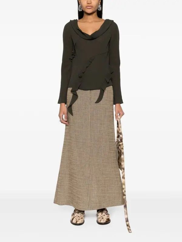 Acne Studios o1y0725 Maxi Skirt in Brown Size 27" / US 4 / IT 40 - 4 Thumbnail