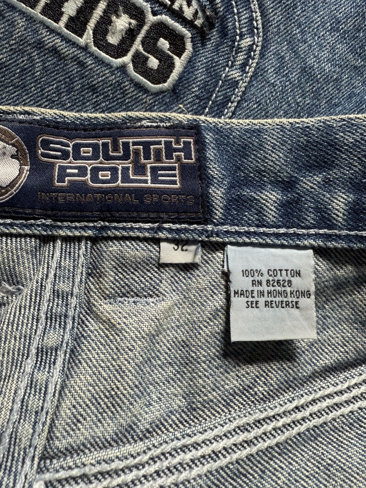 Vintage South Pole Massive Baggy Embroidered Rap Skate Y2k Jeans Size US 32 / EU 48 - 22 Thumbnail