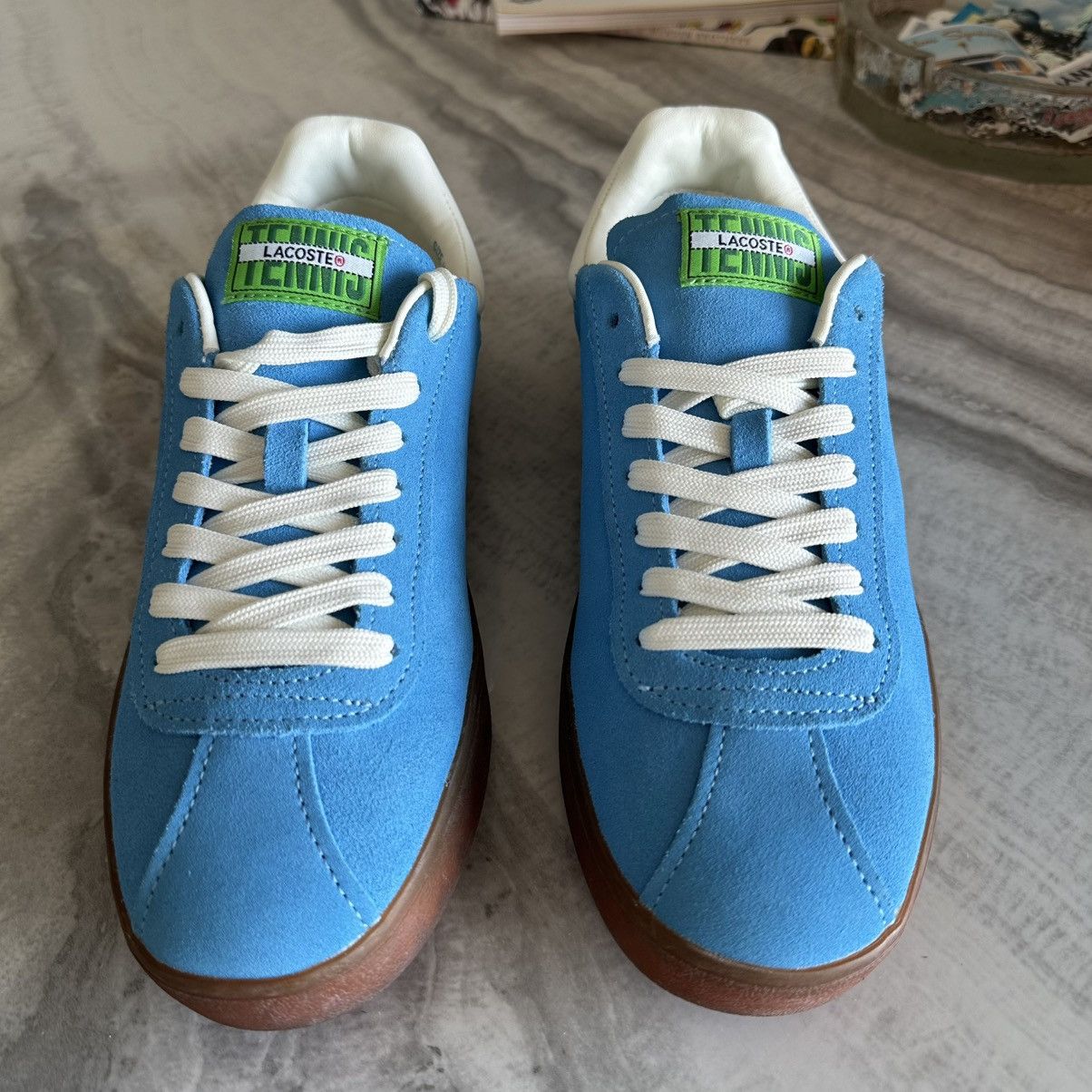 Lacoste Lacoste Men's Baseshot 124 Blue Suede Sneakers Size US 8 / EU 41 - 5 Thumbnail