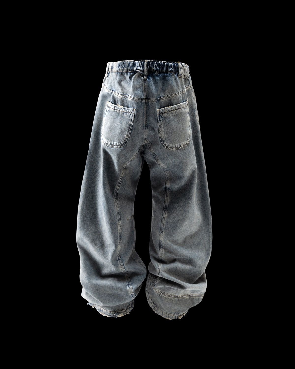 HUNI Design Huni Design Baggy Black Jeans Size US 34 / EU 50 - 3 Thumbnail