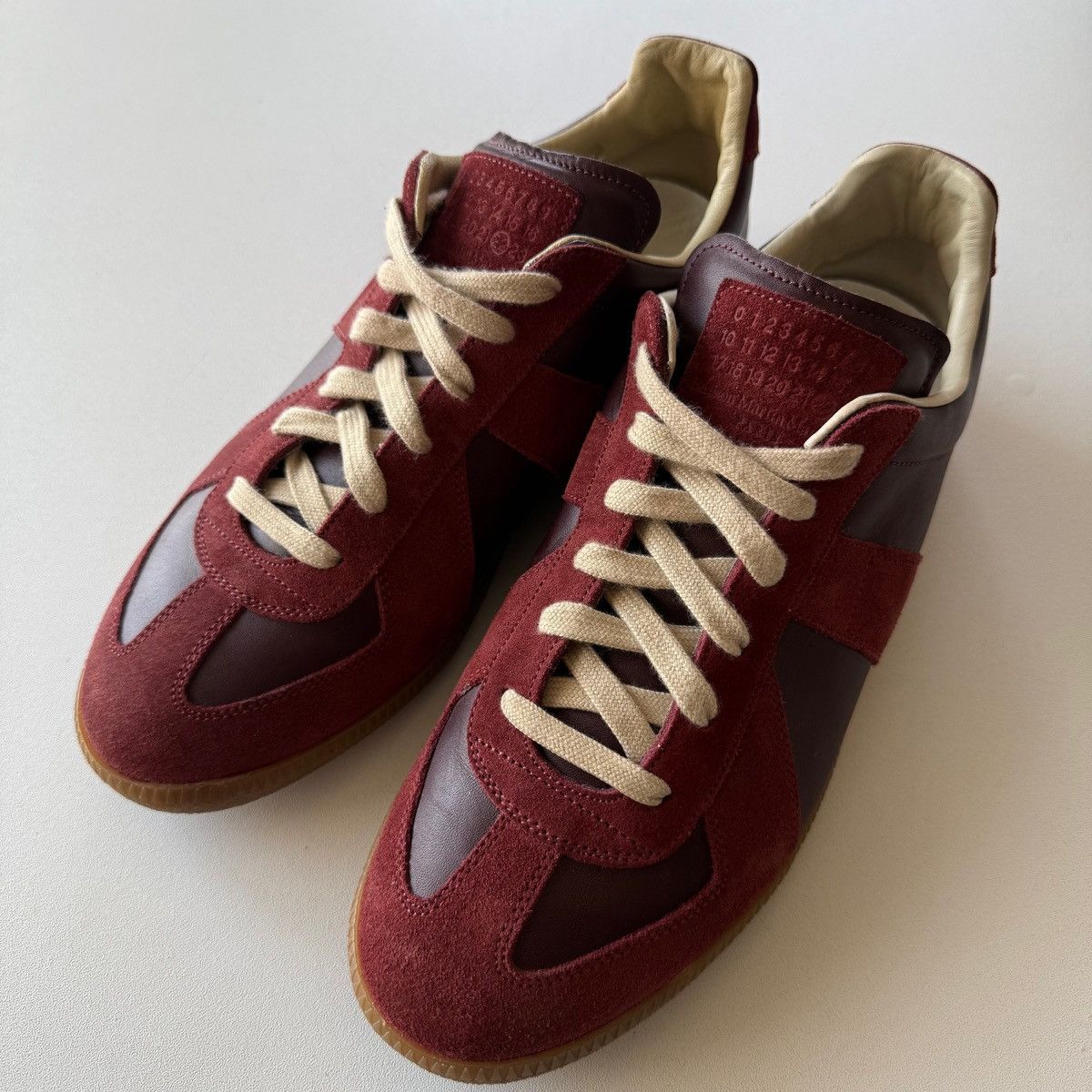 Maison Margiela 2015 Maison Margiela Burgundy Oxblood GATs Size US 10 / EU 43 - 13 Thumbnail