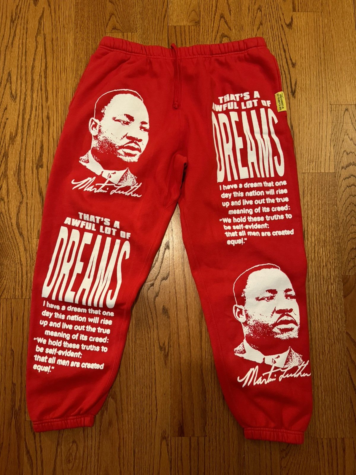 image of Awful Lot Of Cough Syrup Awful Lotta Cough Syrup Mlk Red Sweatpants, Men's (Size 36)