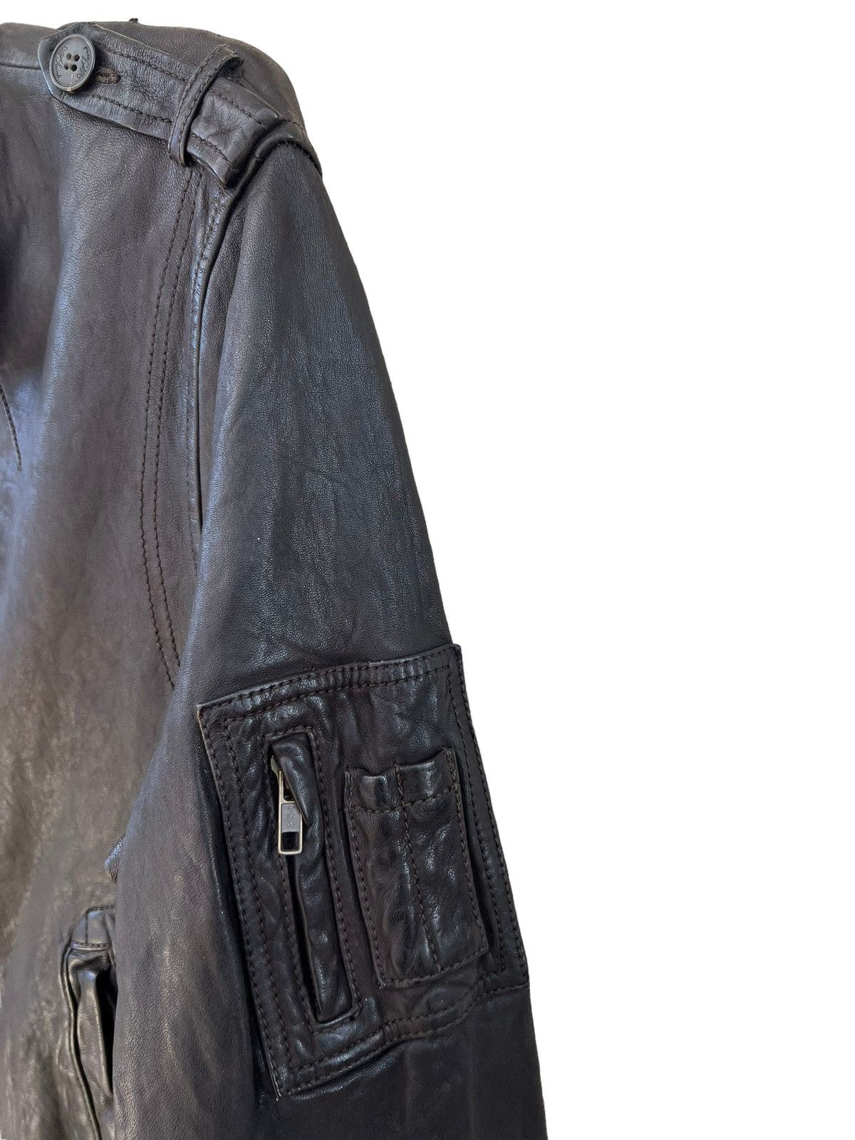 Allsaints SS 08 AllSaints Spitalfields Patina Leather Snitch Jacket Size US M / EU 48-50 / 2 - 9 Thumbnail