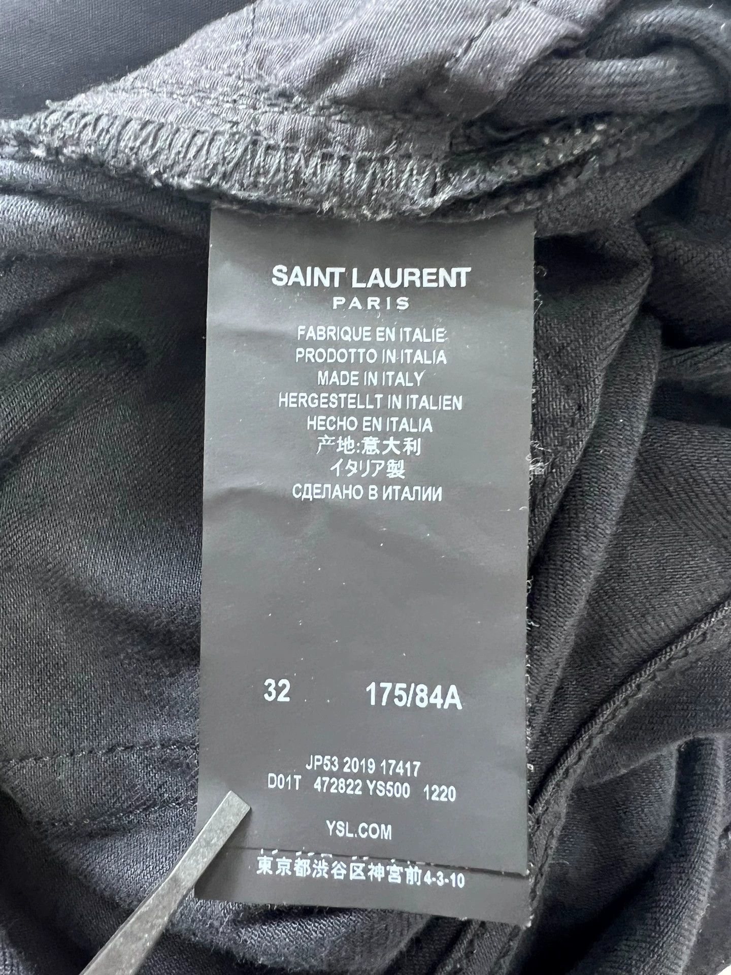 Saint Laurent Paris Saint Laurent slp20ssD03 black 32 jeans Size US 32 / EU 48 - 6 Thumbnail