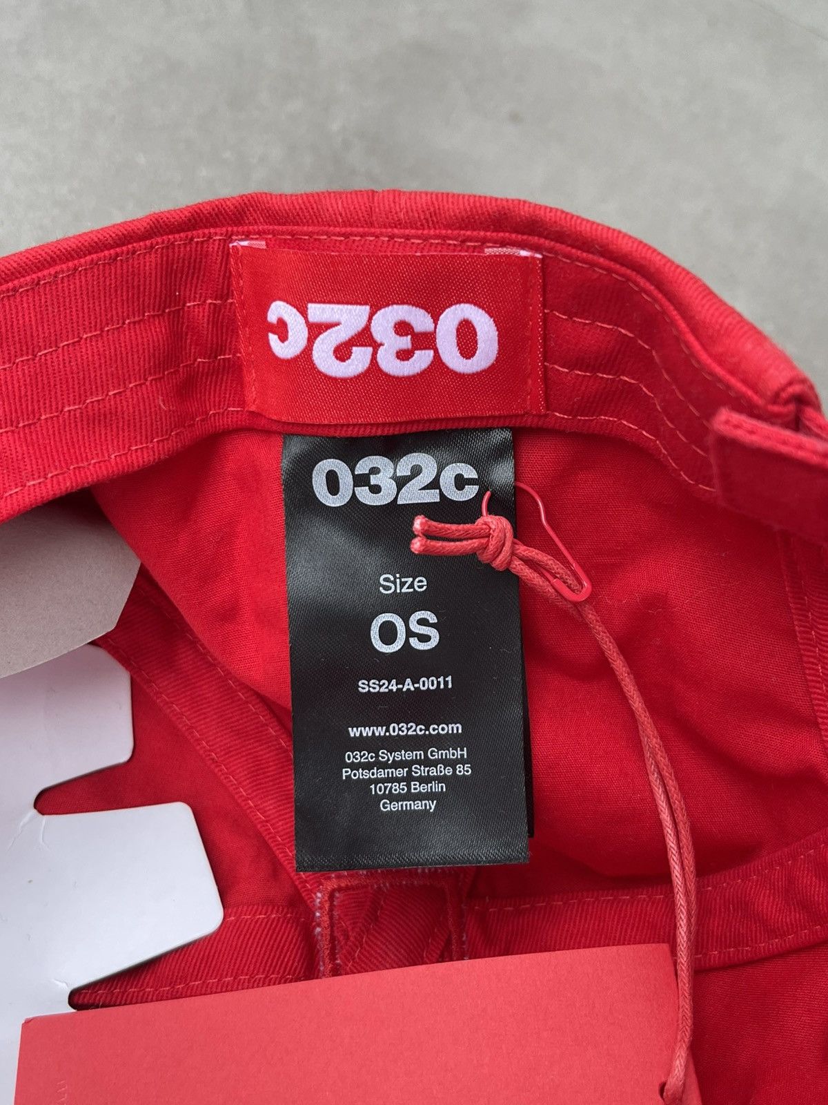 032c !DS! SS24 032c Logo Distressed Red Cap Size ONE SIZE - 5 Thumbnail