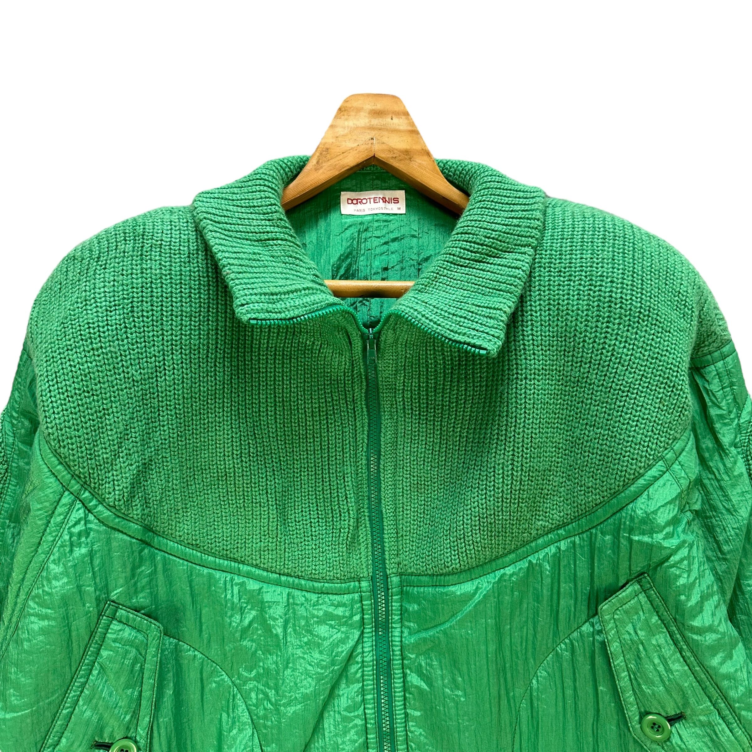 Vintage DOROTENNIS Paris Tokyo Style Hybrid Knitted Jacket #A72-1743 Size M / US 6-8 / IT 42-44 - 2 Thumbnail