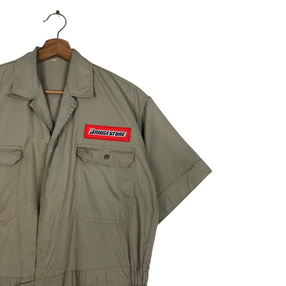 Japanese Brand 📌Vintage Worker Coverall Long Bridgestone Big Logo Size US 34 / EU 50 - 9 Thumbnail