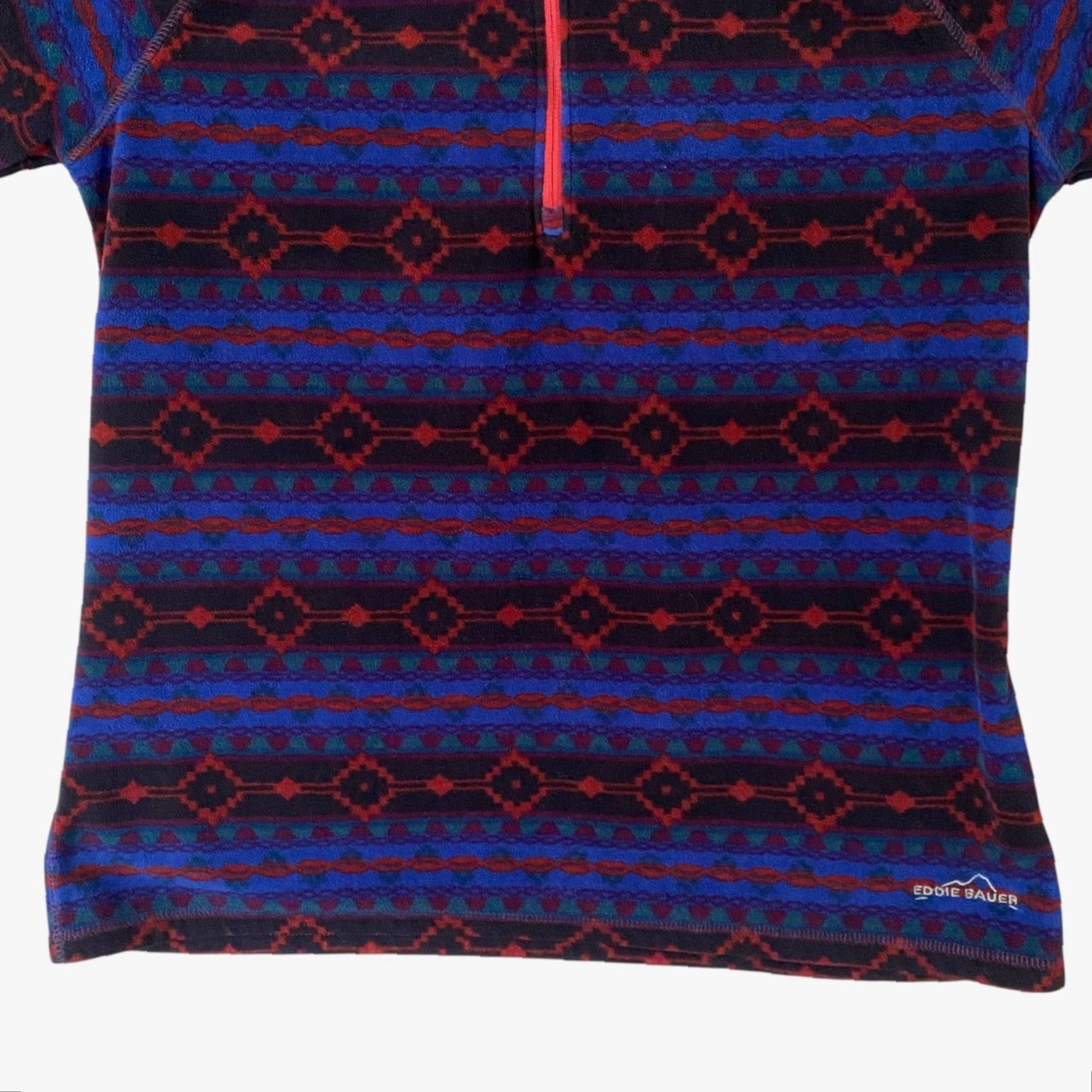 Eddie Bauer VINTAGE Eddie Bauer Quest Fleece Aztec Quarter-Zip Women's Large Long-Sleeve Pullover Size L / US 10 / IT 46 - 6 Thumbnail